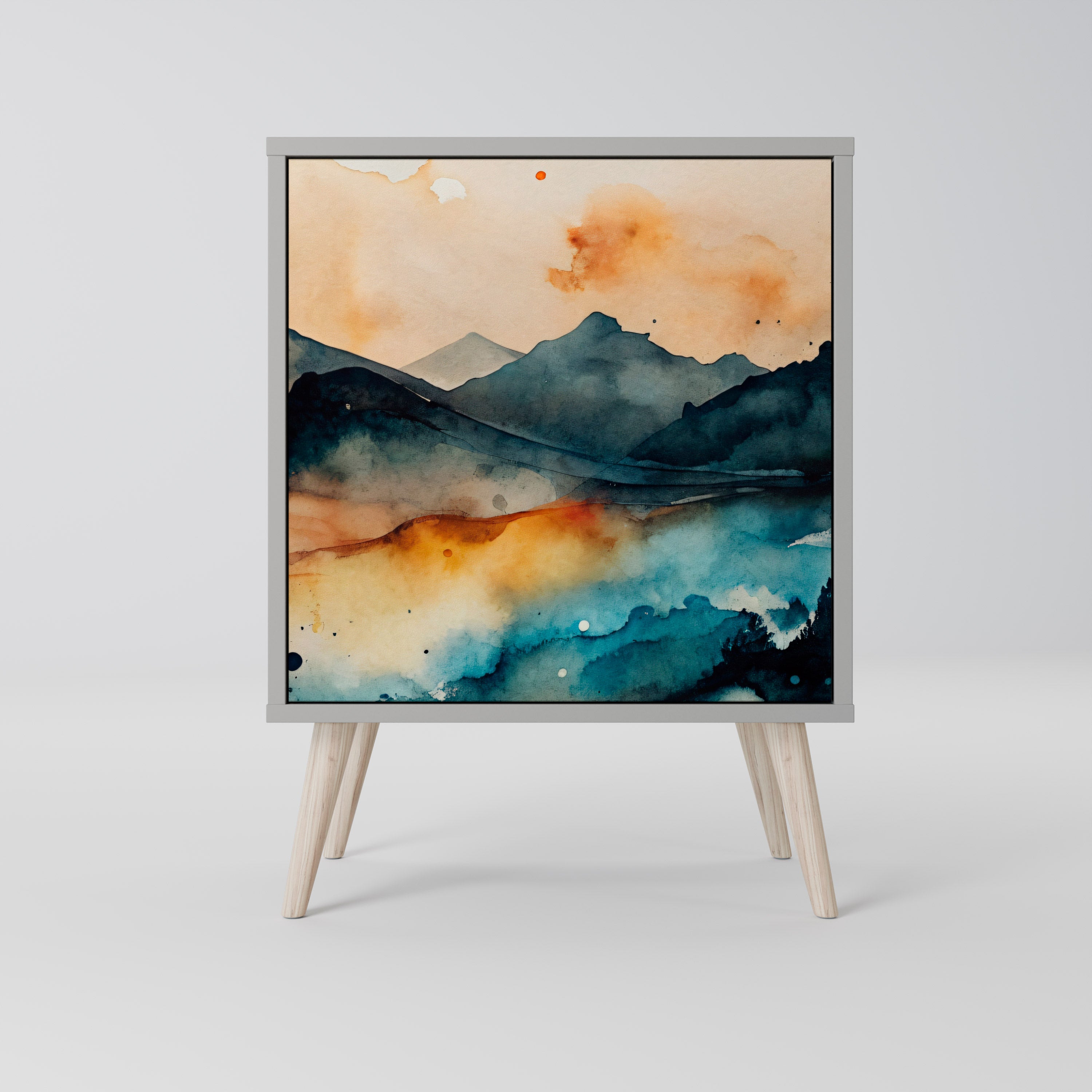 OMINOUS MOUNTAINS Komoda 1-drzwiowa korpus Szary