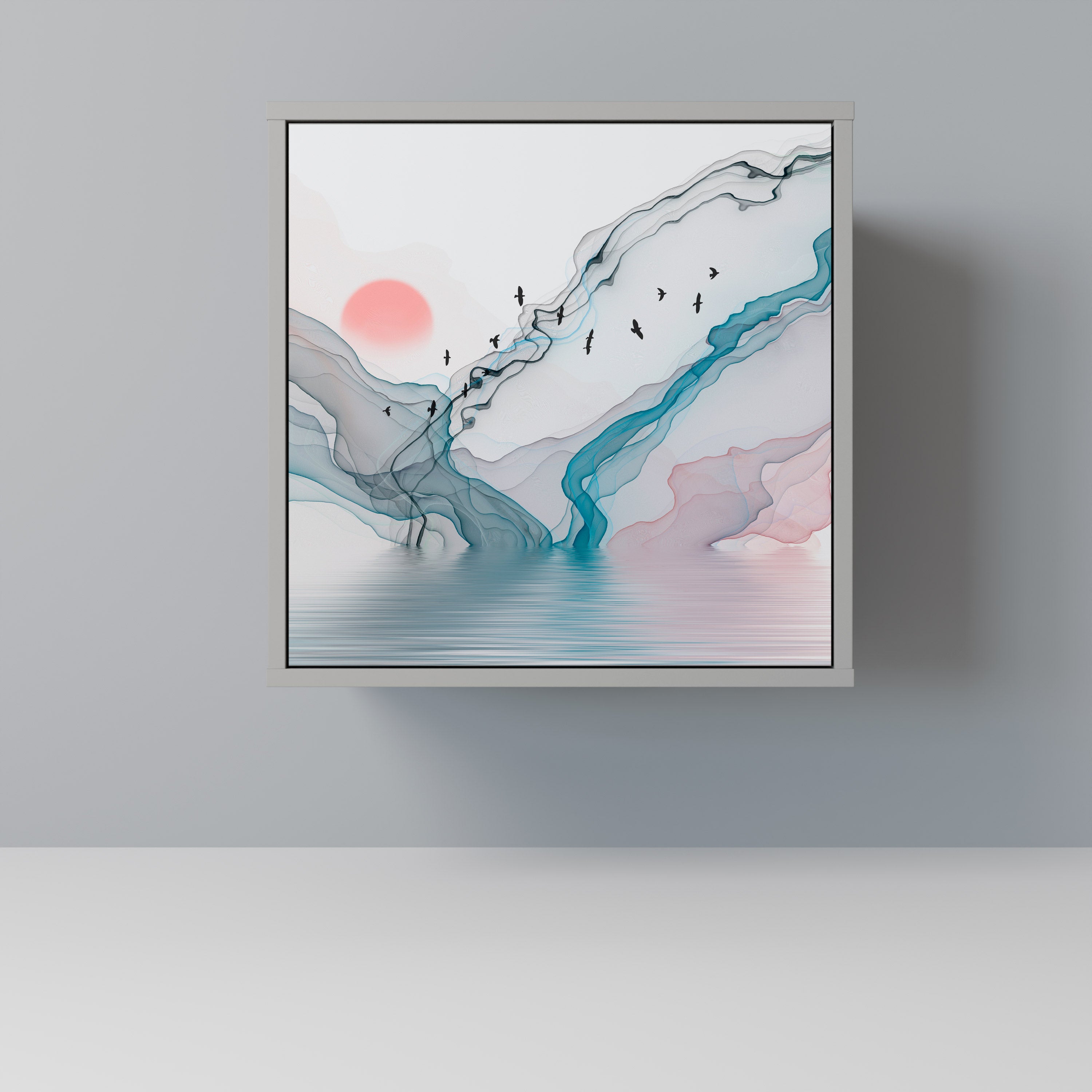 VELVET CROSSING Komoda 1-drzwiowa korpus Szary