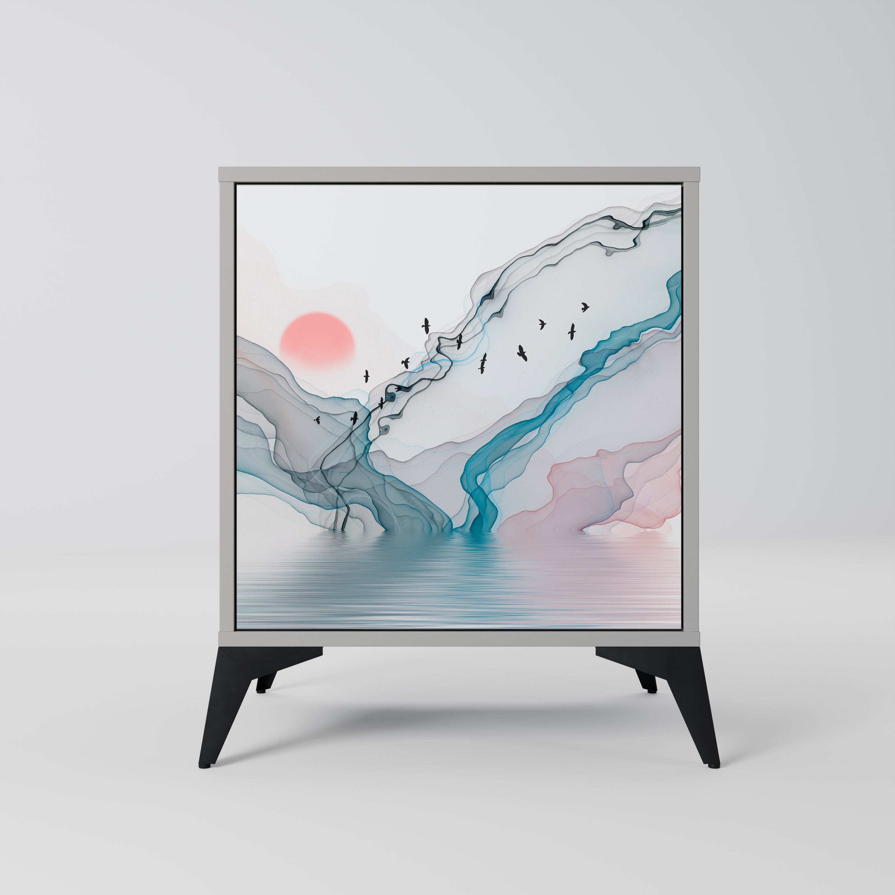 VELVET CROSSING Komoda 1-drzwiowa korpus Szary