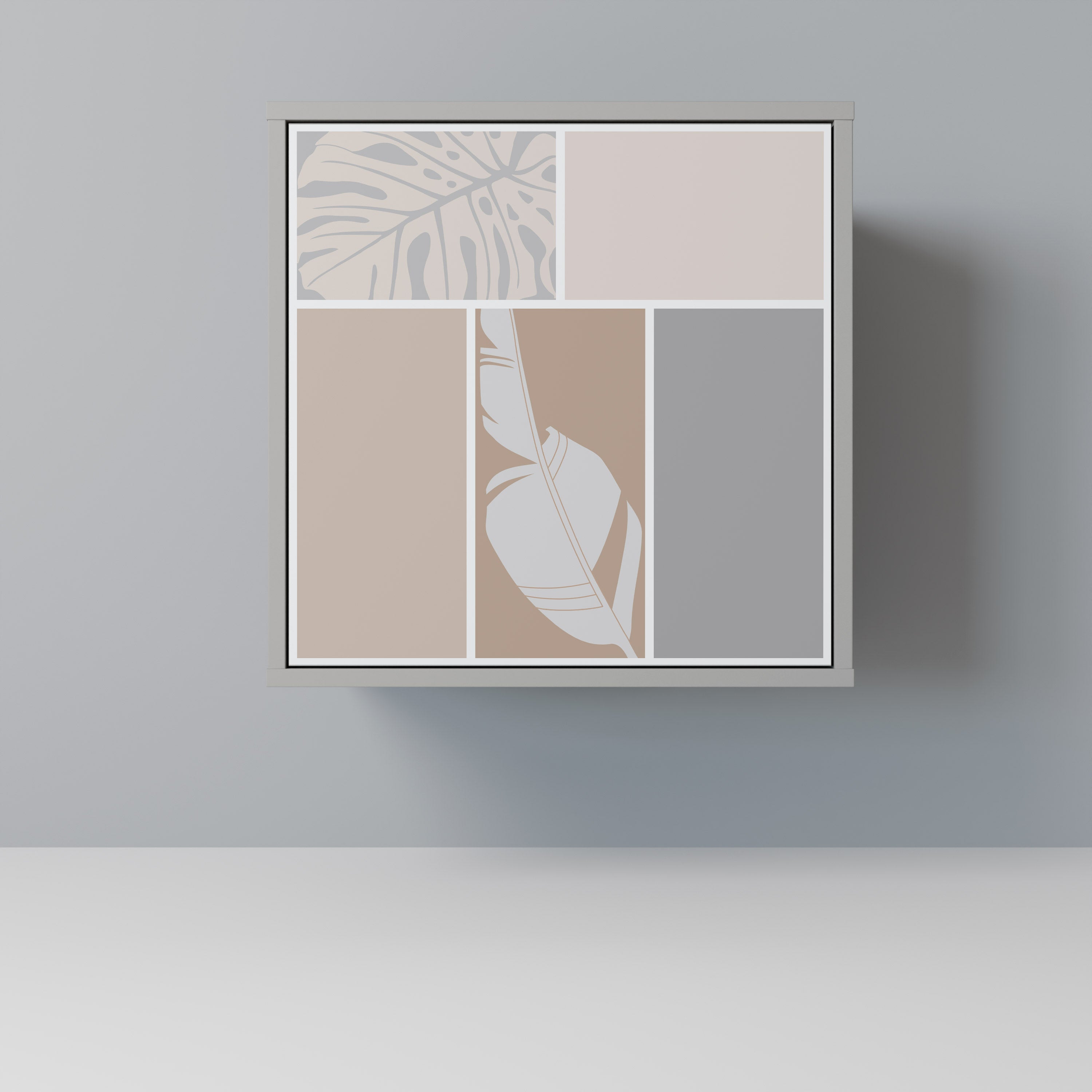 TROPICAL SHAPES Komoda 1-drzwiowa korpus Szary