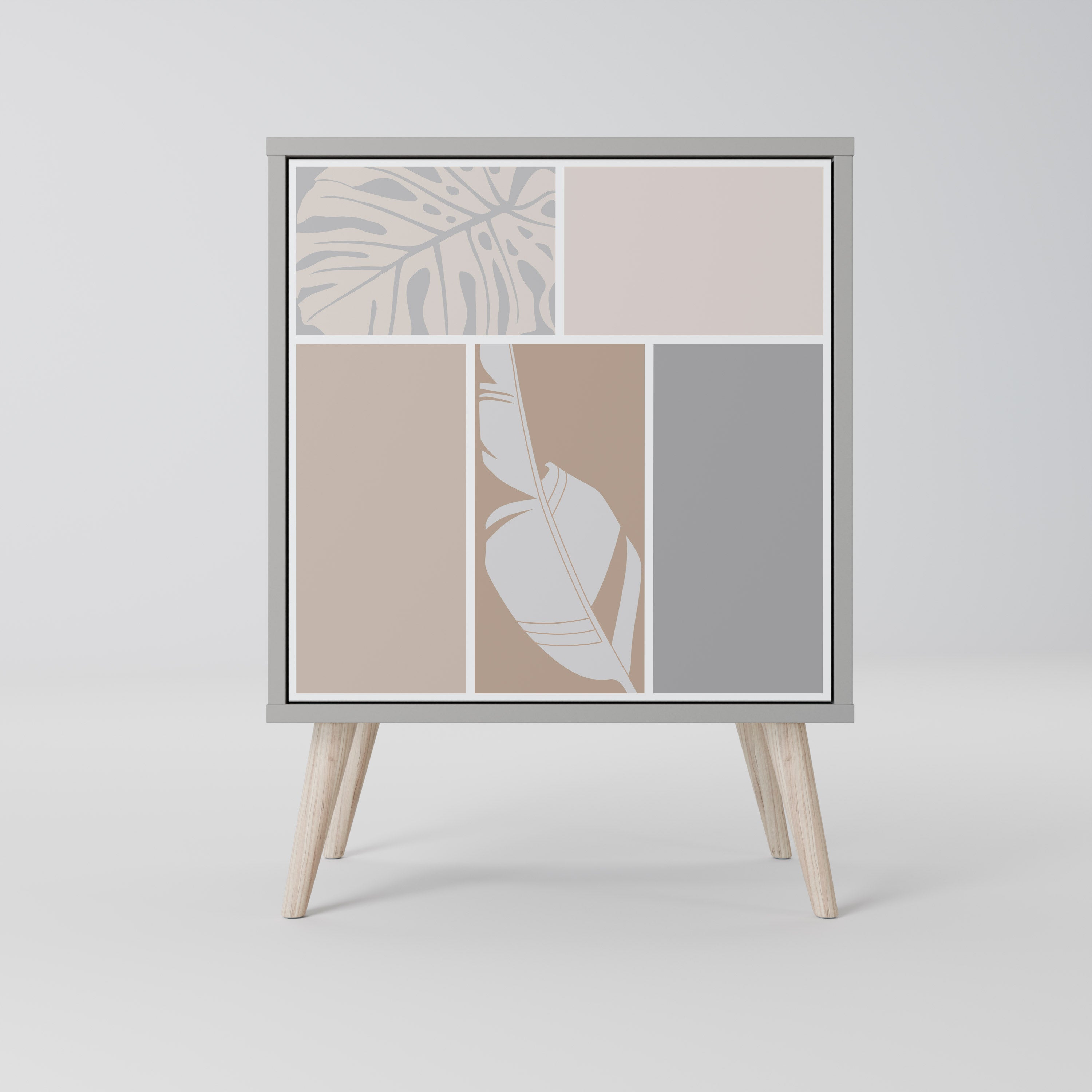 TROPICAL SHAPES Komoda 1-drzwiowa korpus Szary