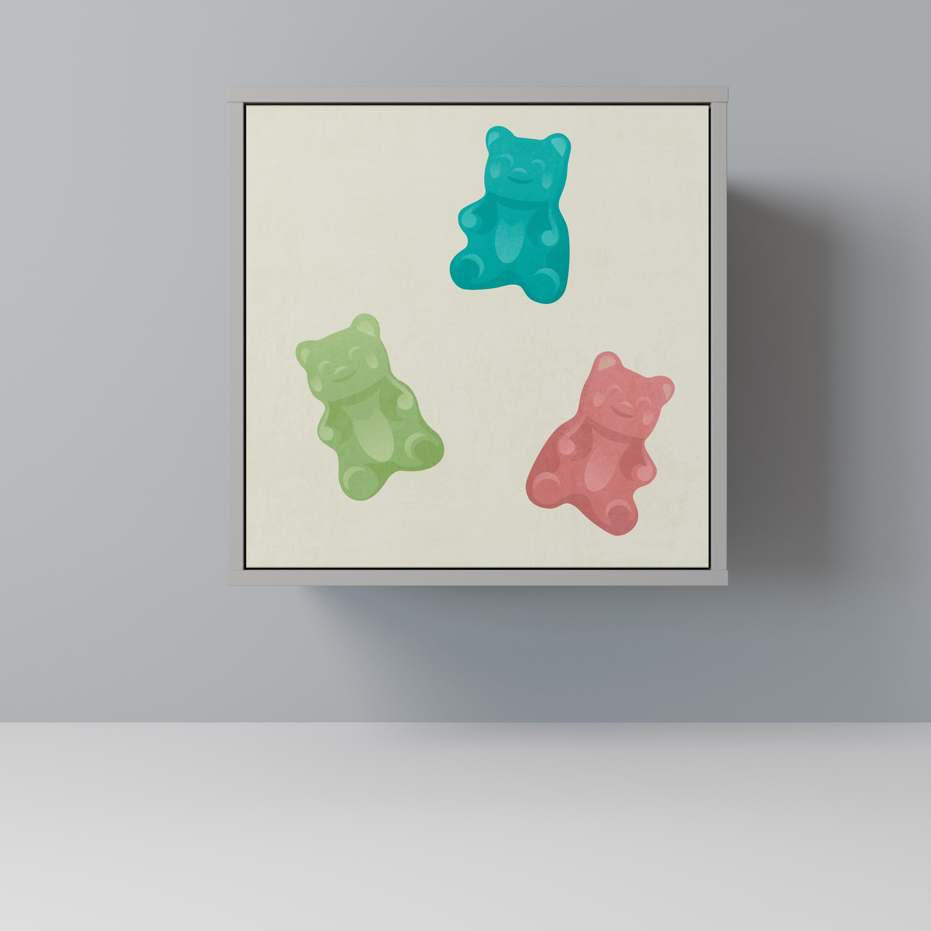 GUMMY BEARS Komoda 1-drzwiowa korpus Szary