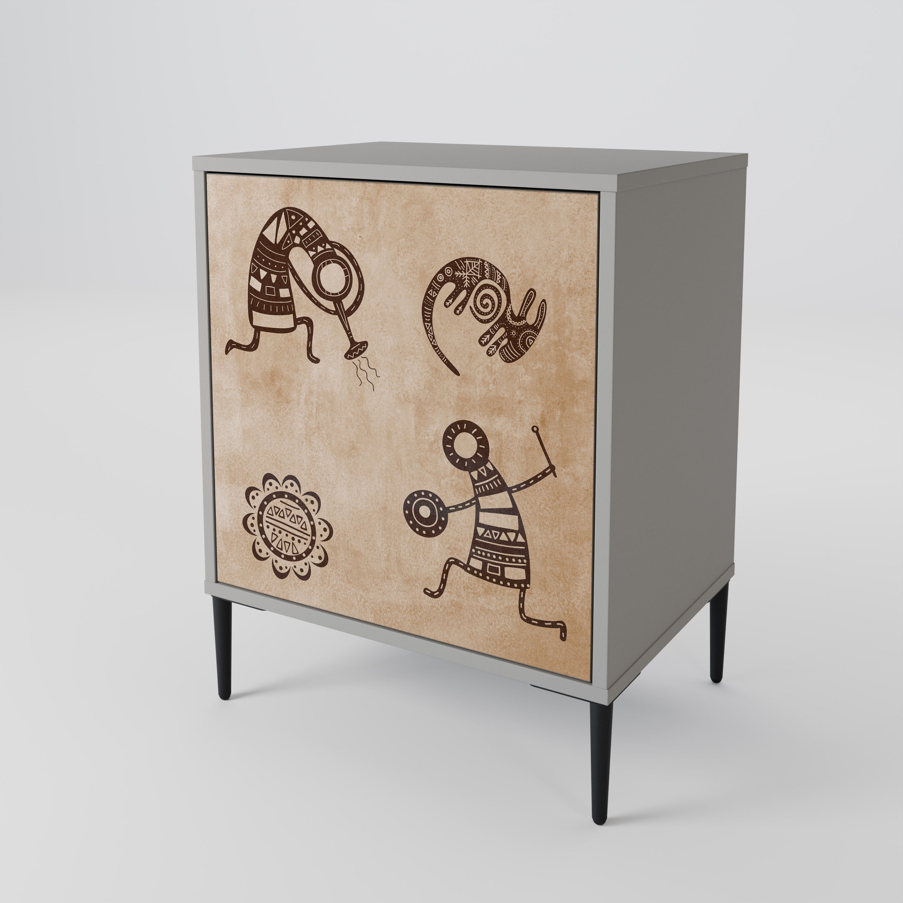 AFRICAN STYLE Komoda 1-drzwiowa korpus Szary