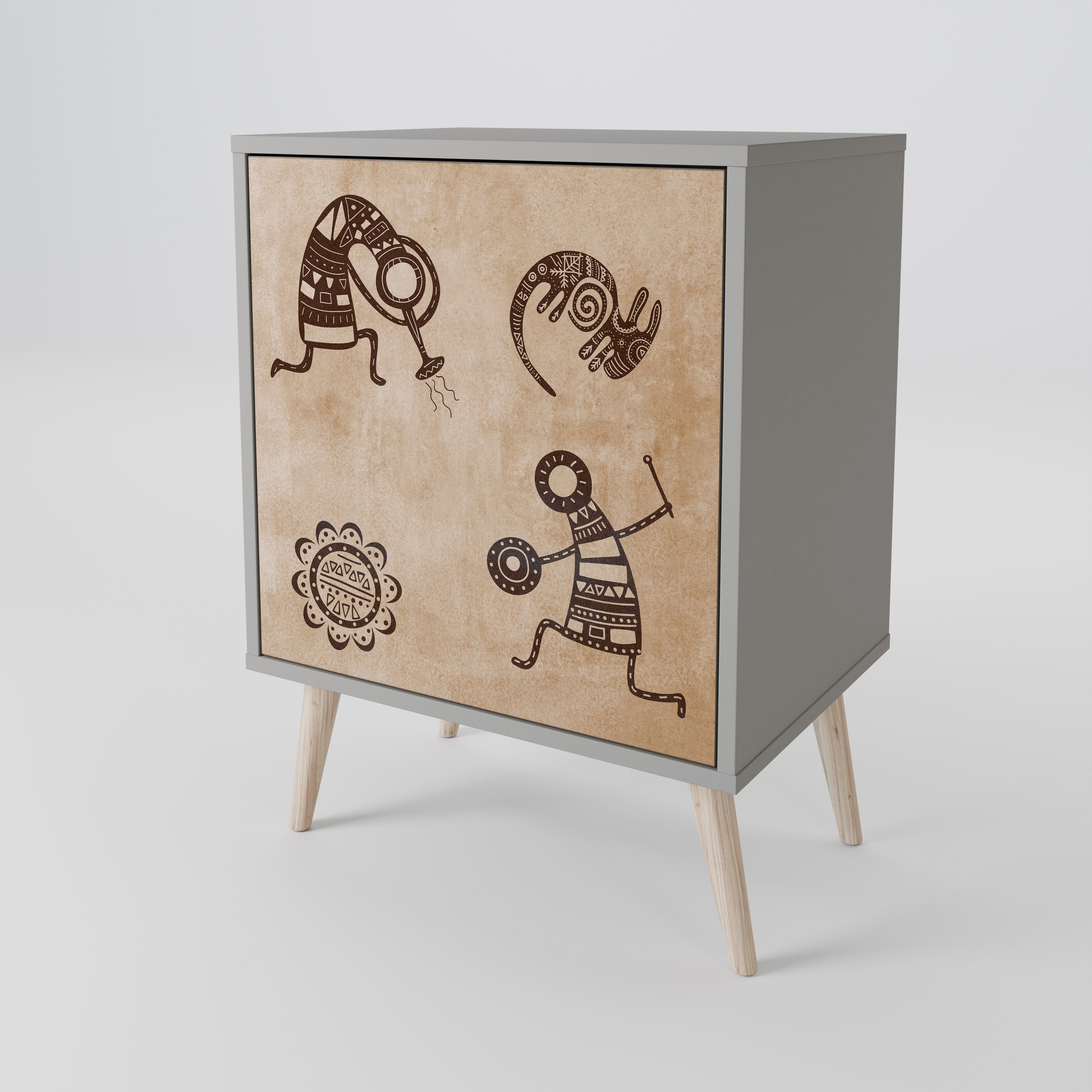 AFRICAN STYLE Komoda 1-drzwiowa korpus Szary