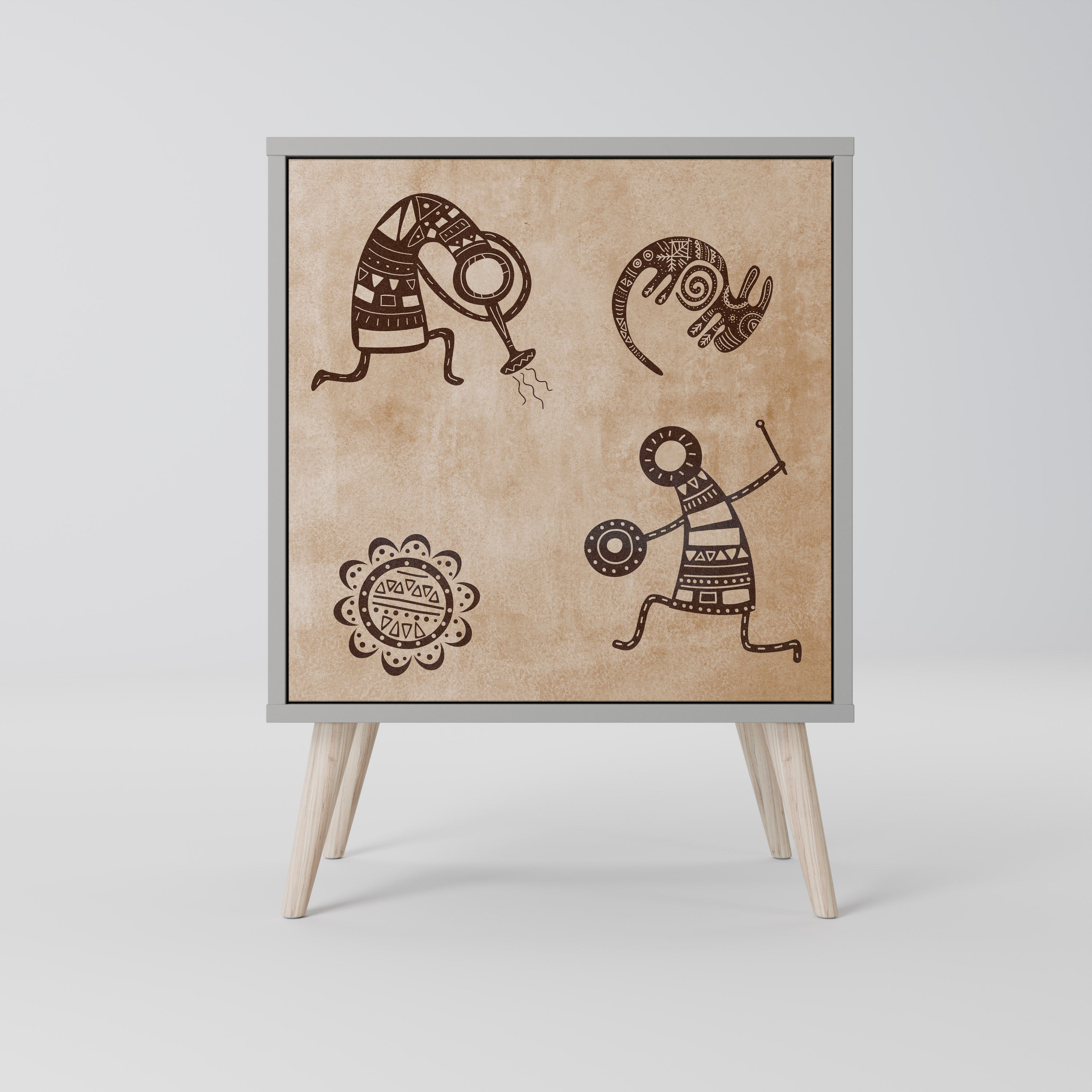 AFRICAN STYLE Komoda 1-drzwiowa korpus Szary