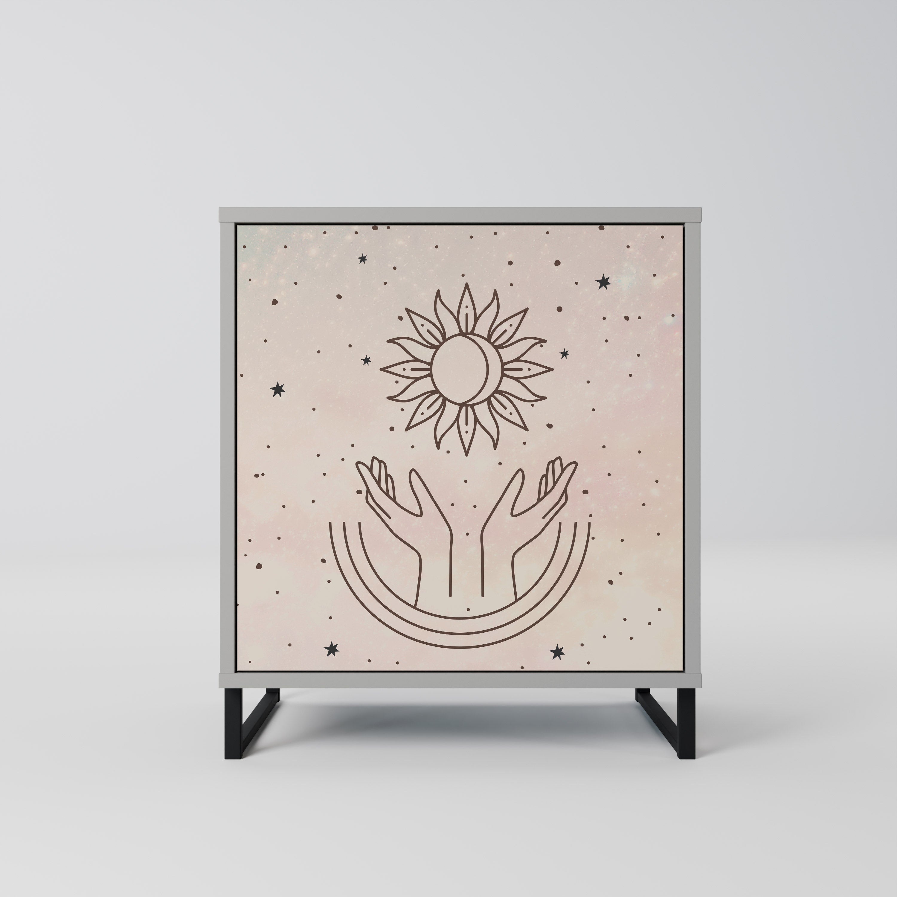 DELICATE BEAUTY Komoda 1-drzwiowa korpus Szary