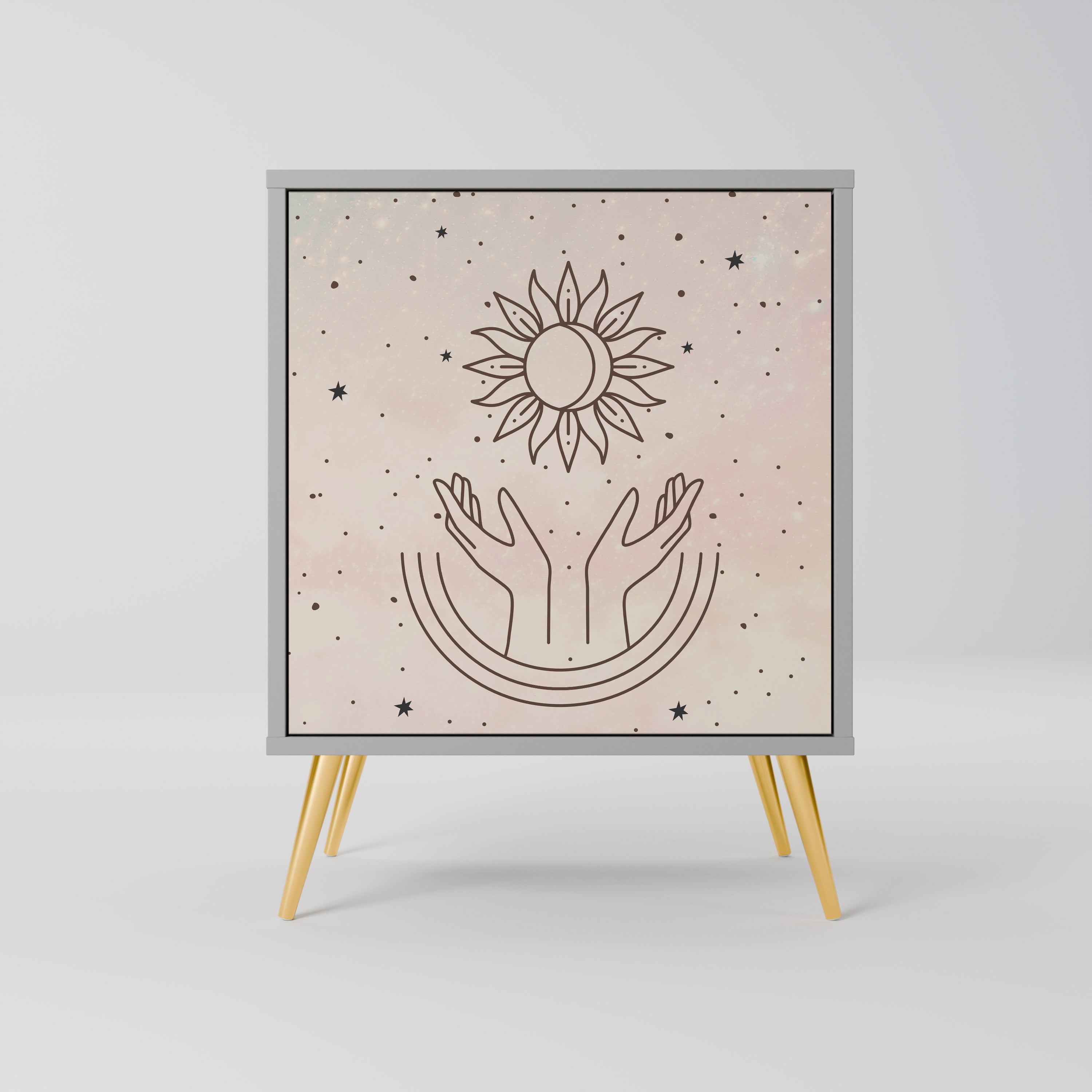 DELICATE BEAUTY Komoda 1-drzwiowa korpus Szary