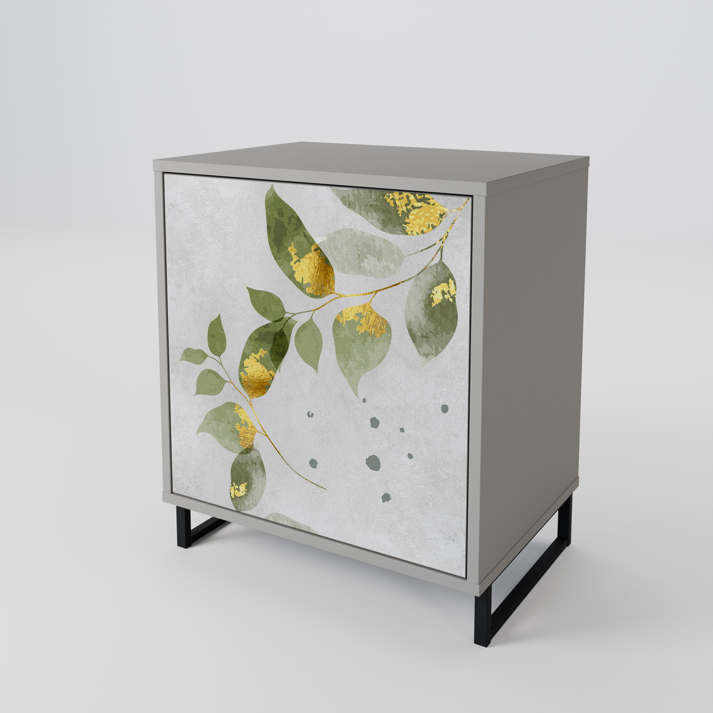 ELEGANT BOTANICS Komoda 1-drzwiowa korpus Szary