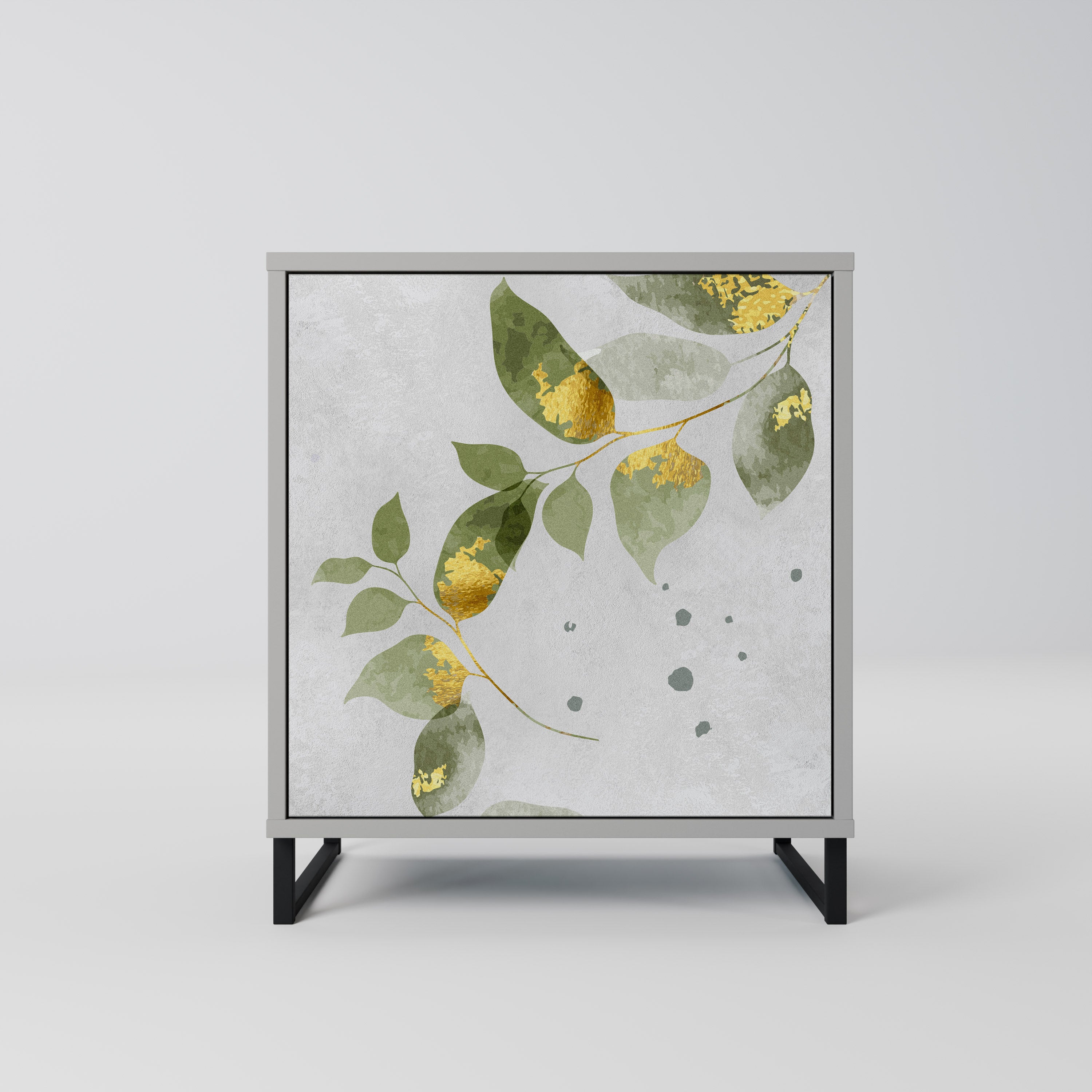ELEGANT BOTANICS Komoda 1-drzwiowa korpus Szary