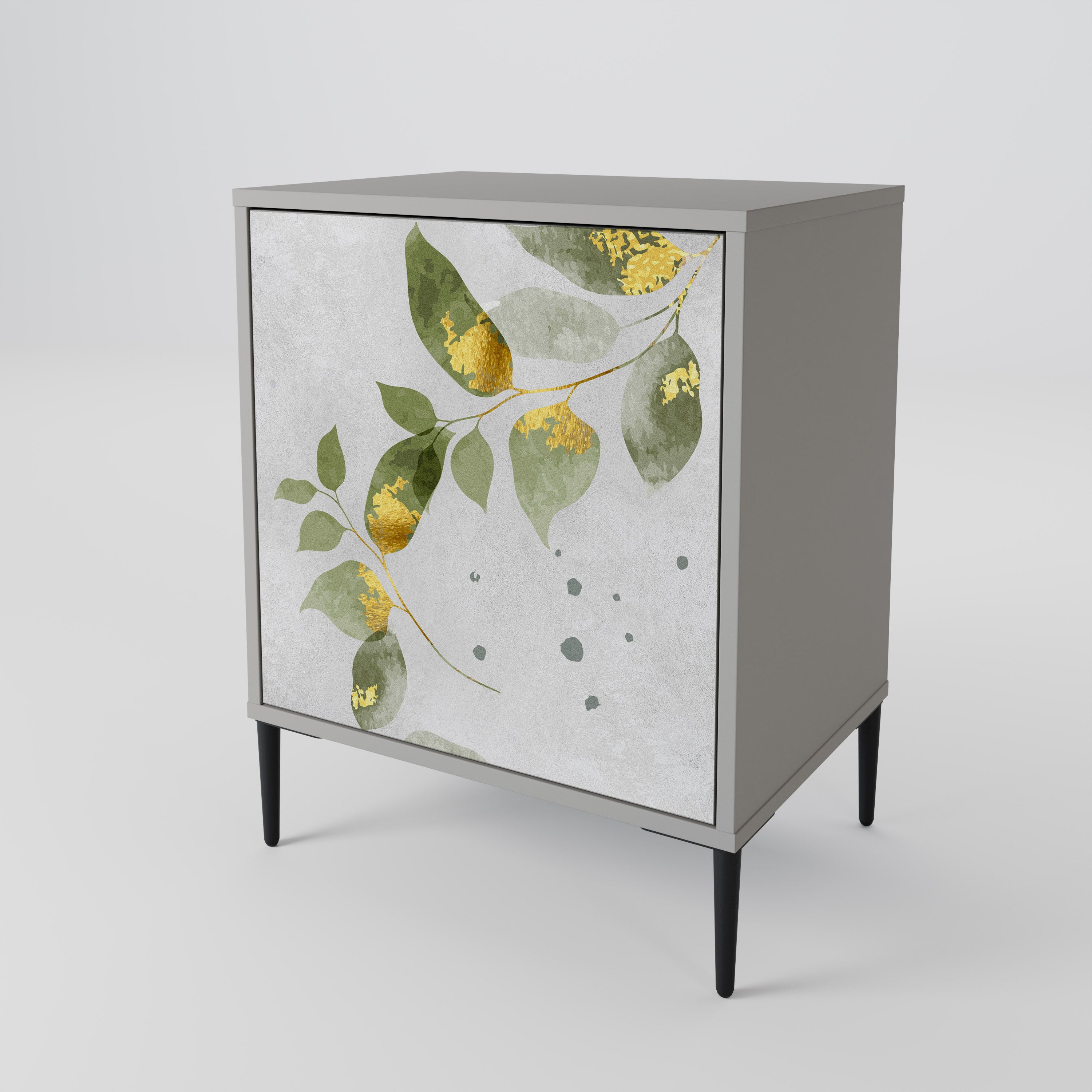 ELEGANT BOTANICS Komoda 1-drzwiowa korpus Szary
