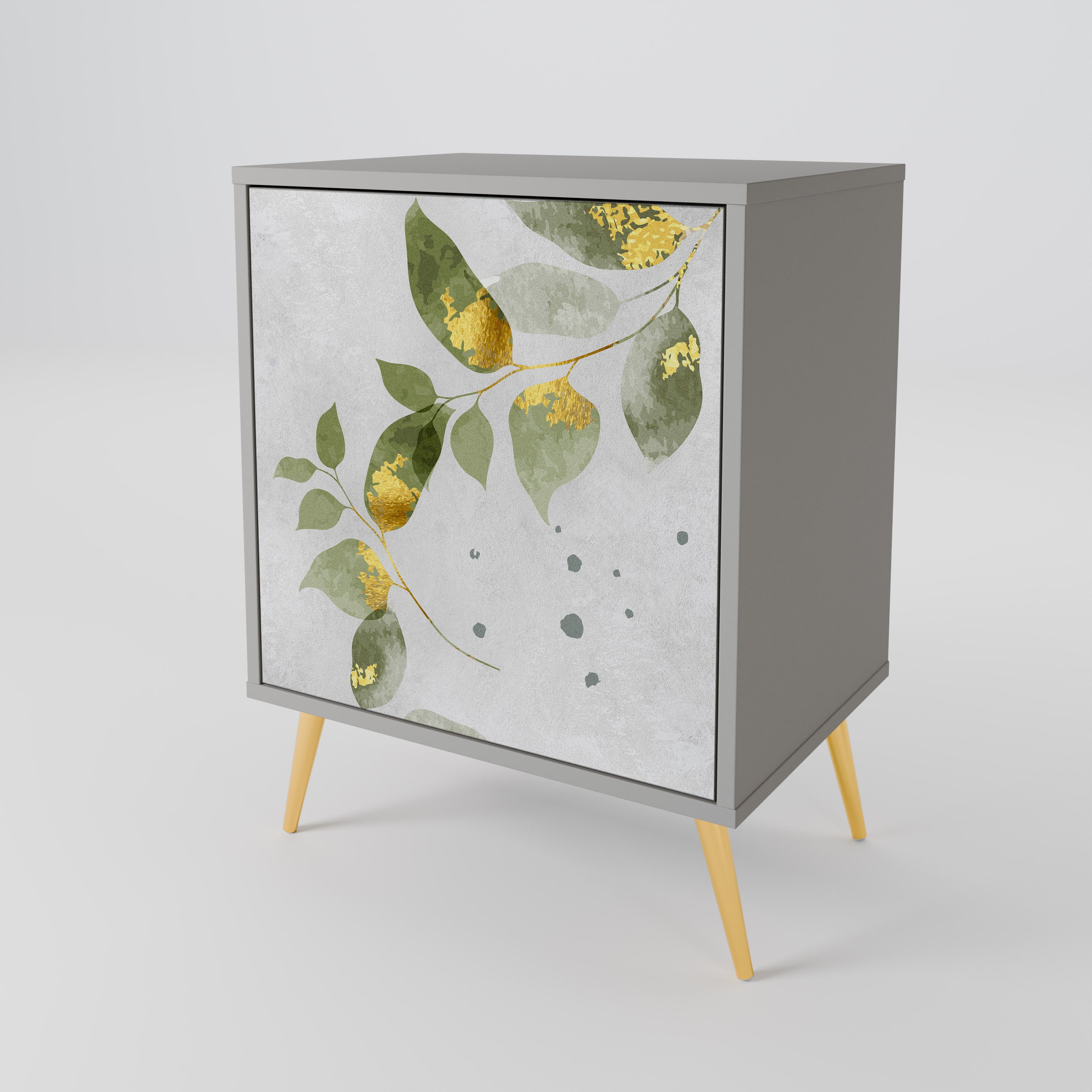 ELEGANT BOTANICS Komoda 1-drzwiowa korpus Szary