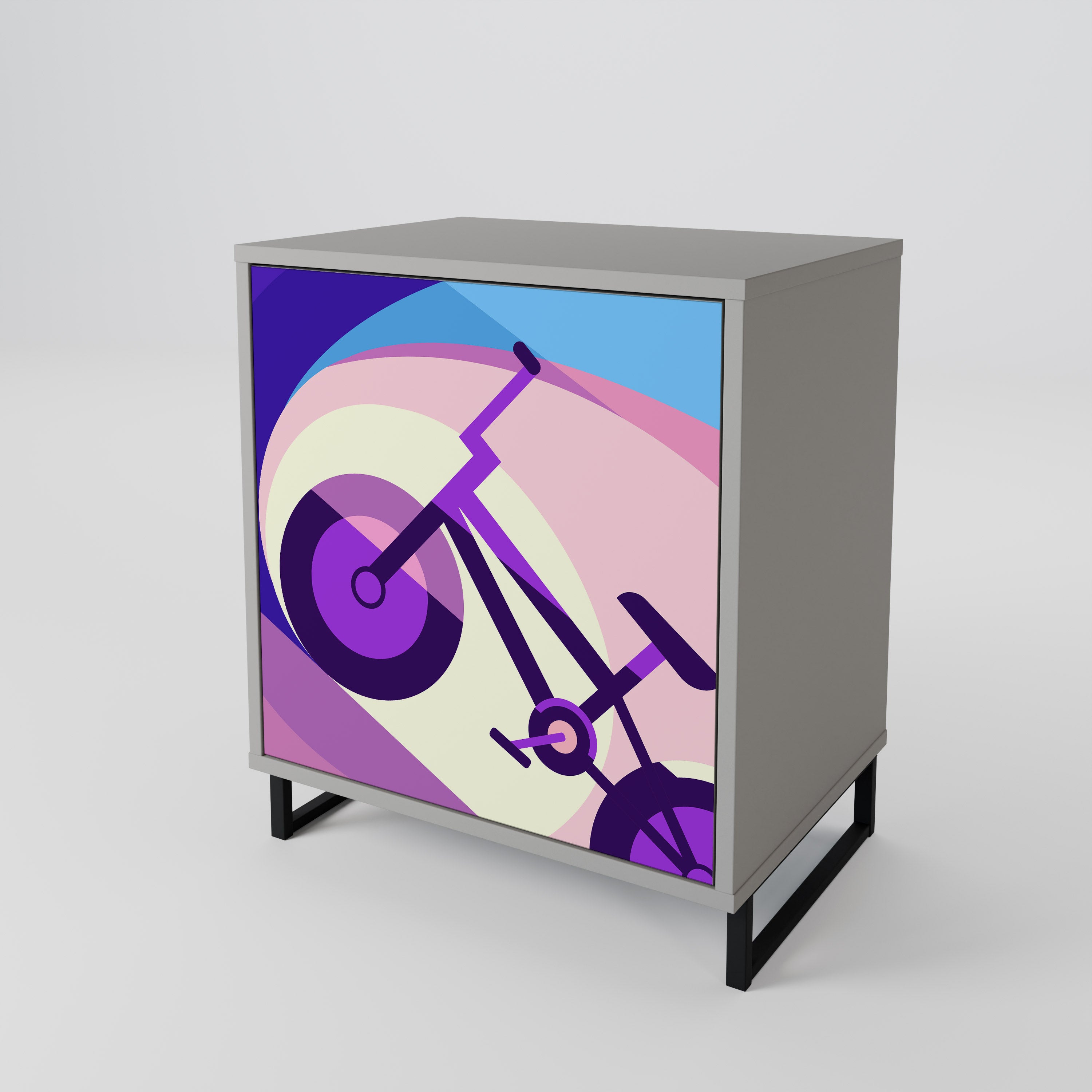 BIKE DREAMS Komoda 1-drzwiowa korpus Szary