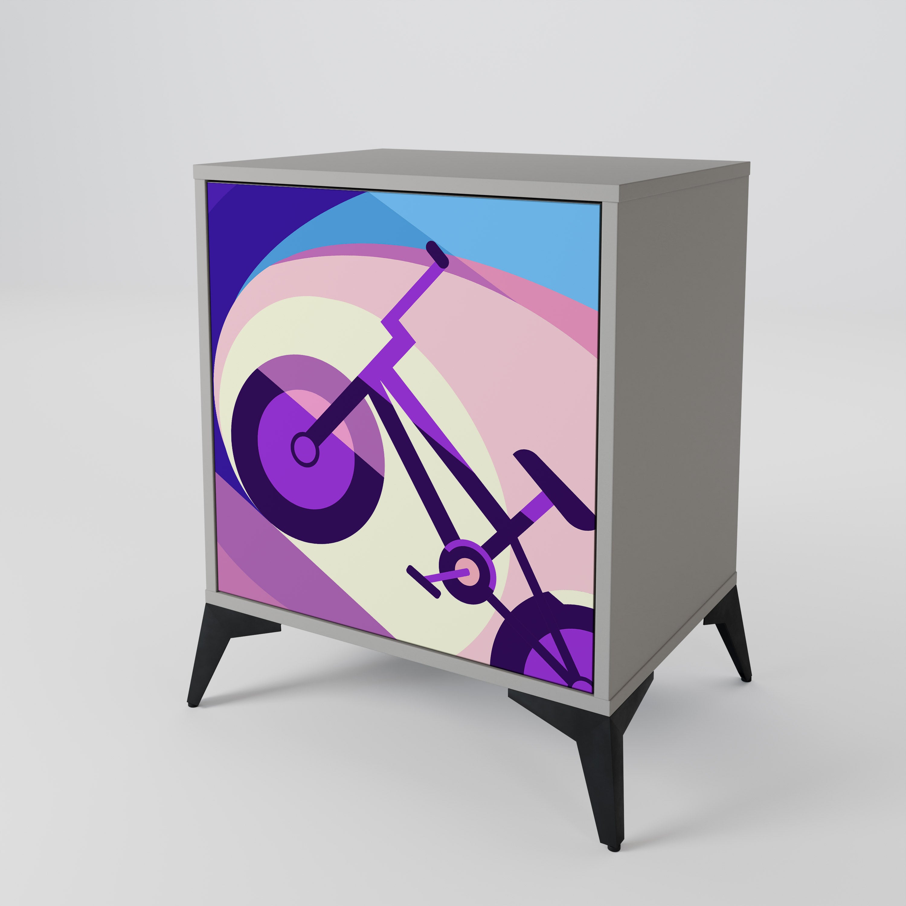 BIKE DREAMS Komoda 1-drzwiowa korpus Szary