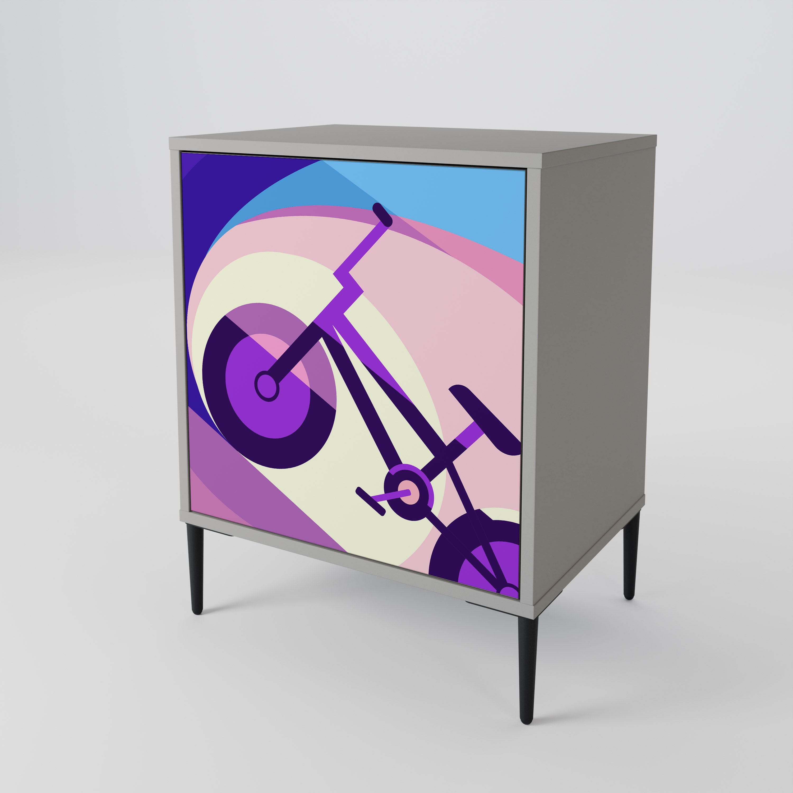 BIKE DREAMS Komoda 1-drzwiowa korpus Szary