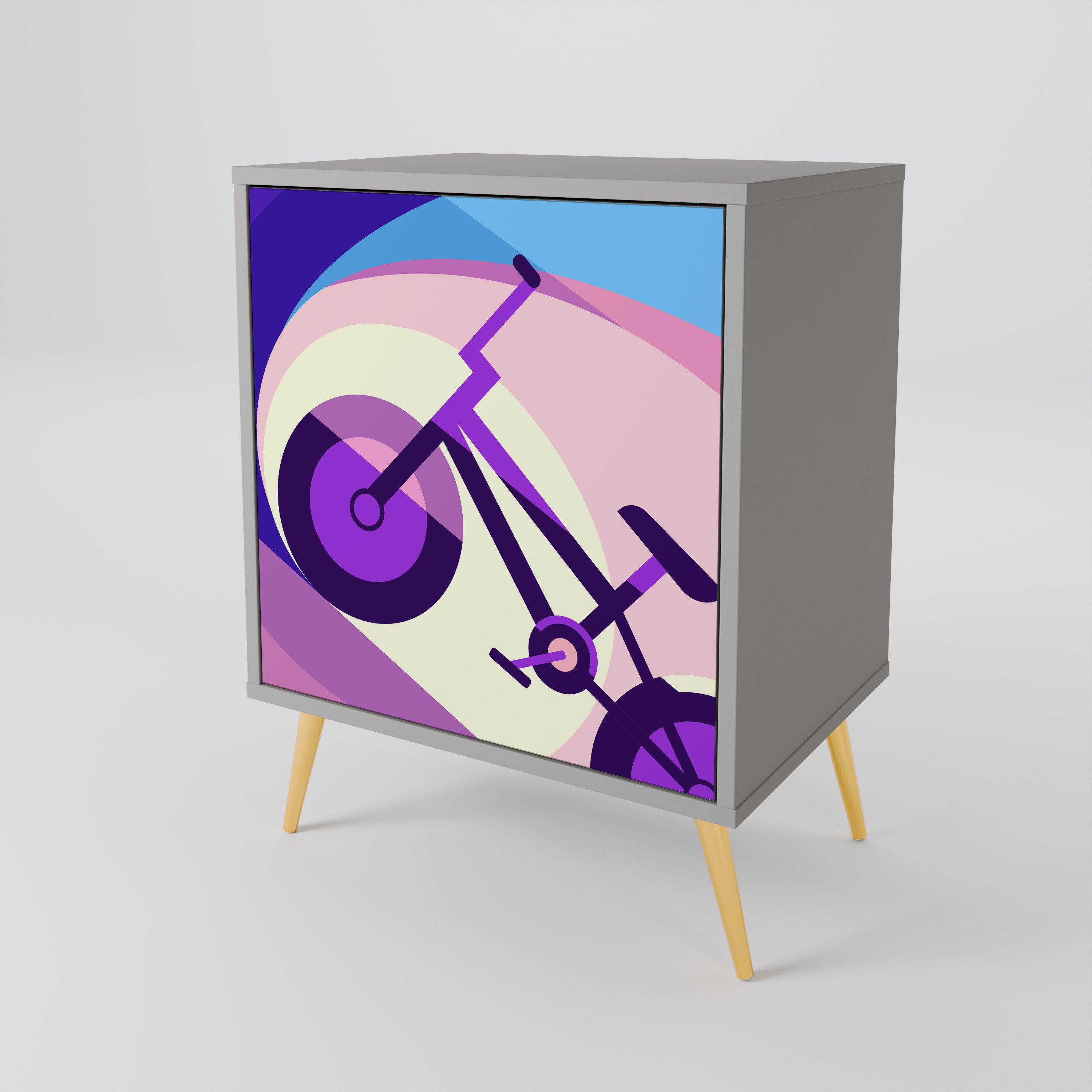 BIKE DREAMS Komoda 1-drzwiowa korpus Szary