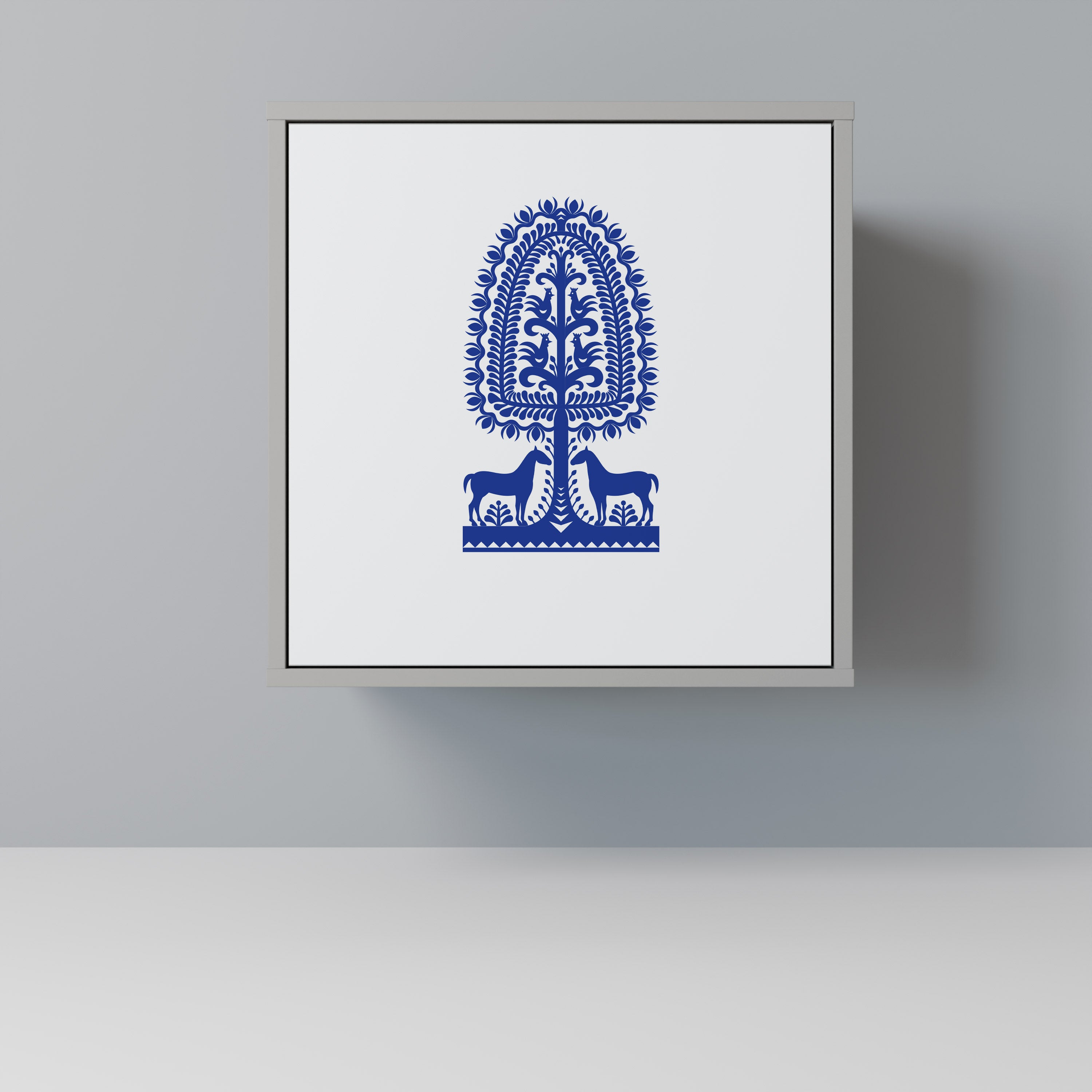 POLISH FOLK ART Komoda 1-drzwiowa korpus Szary