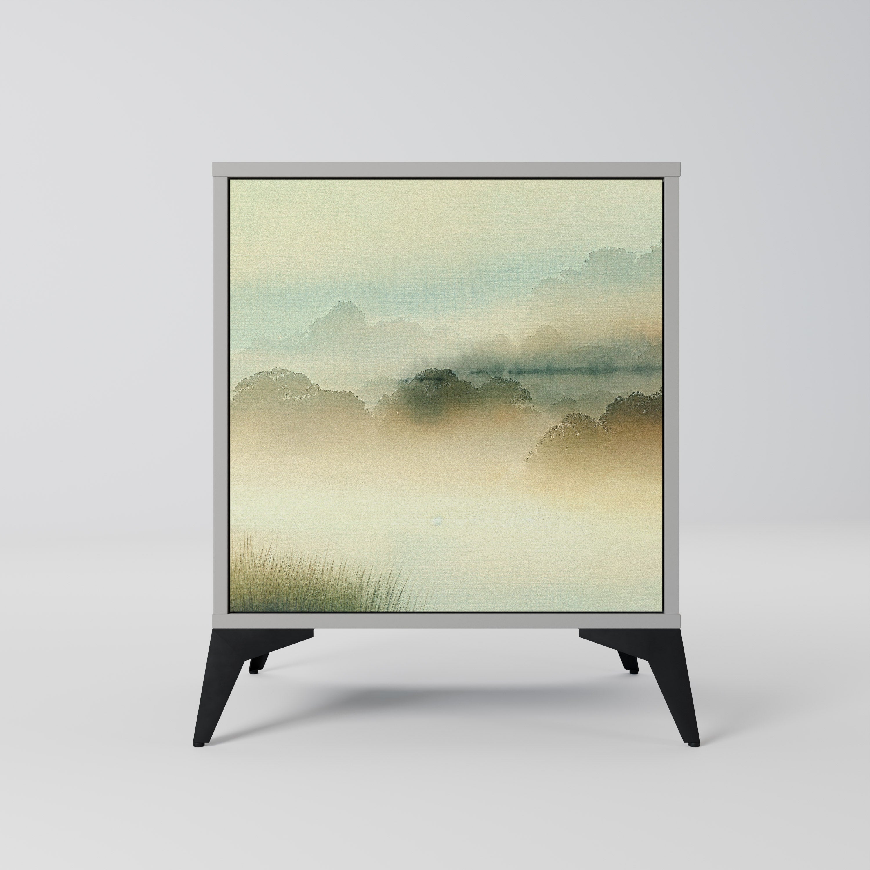 MORNING BY THE LAKE Komoda 1-drzwiowa korpus Szary