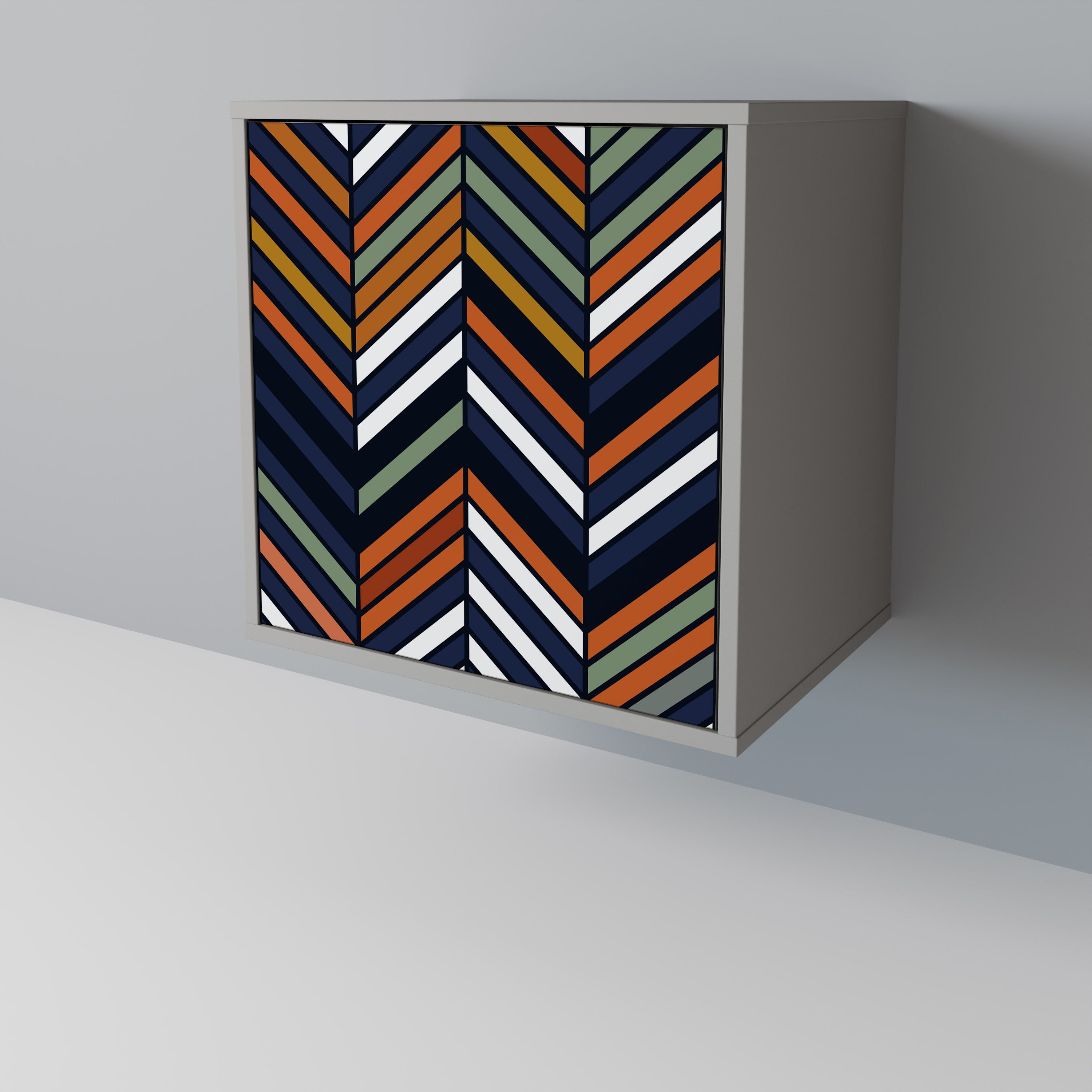 VIBRANT PATCHWORK Komoda 1-drzwiowa korpus Szary