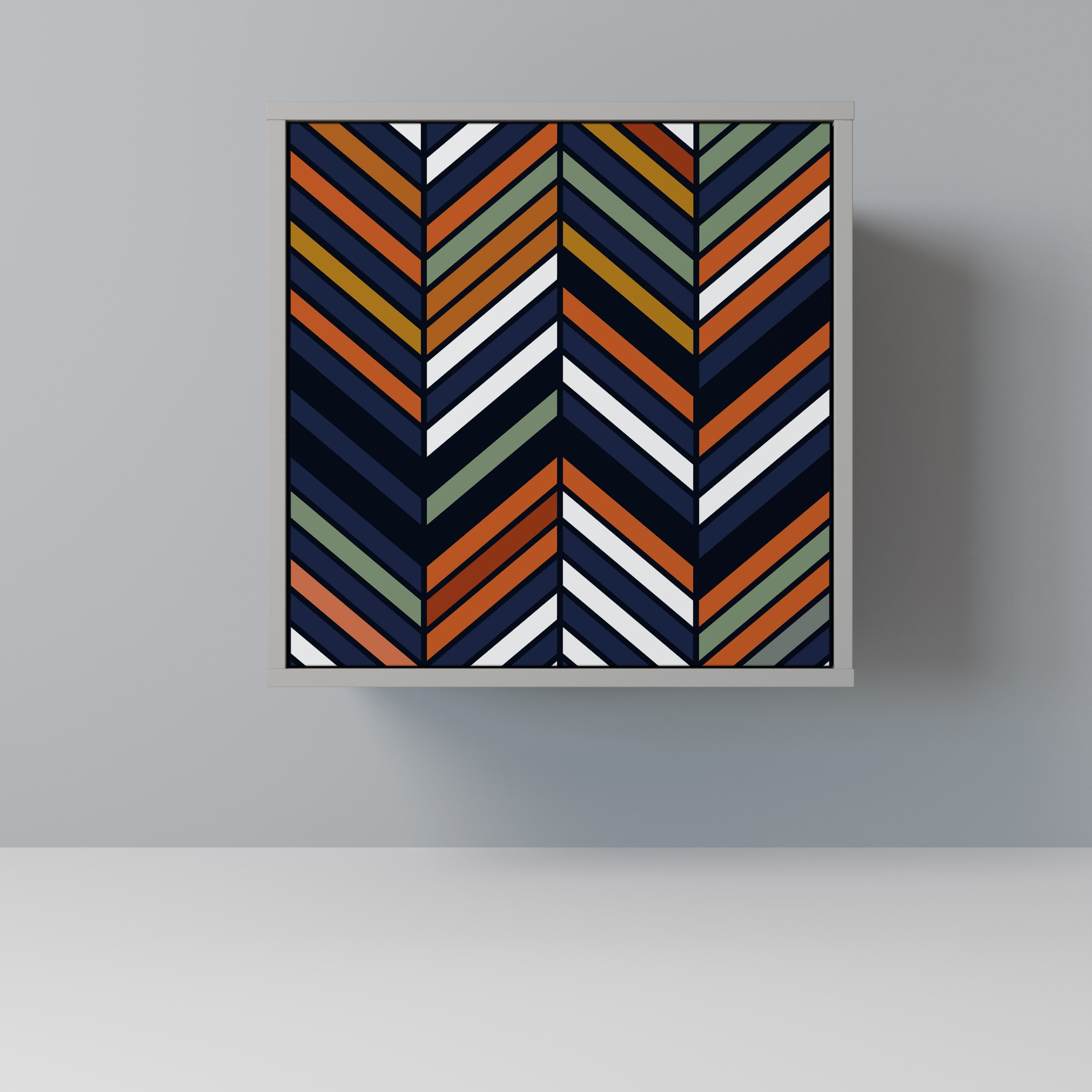 VIBRANT PATCHWORK Komoda 1-drzwiowa korpus Szary