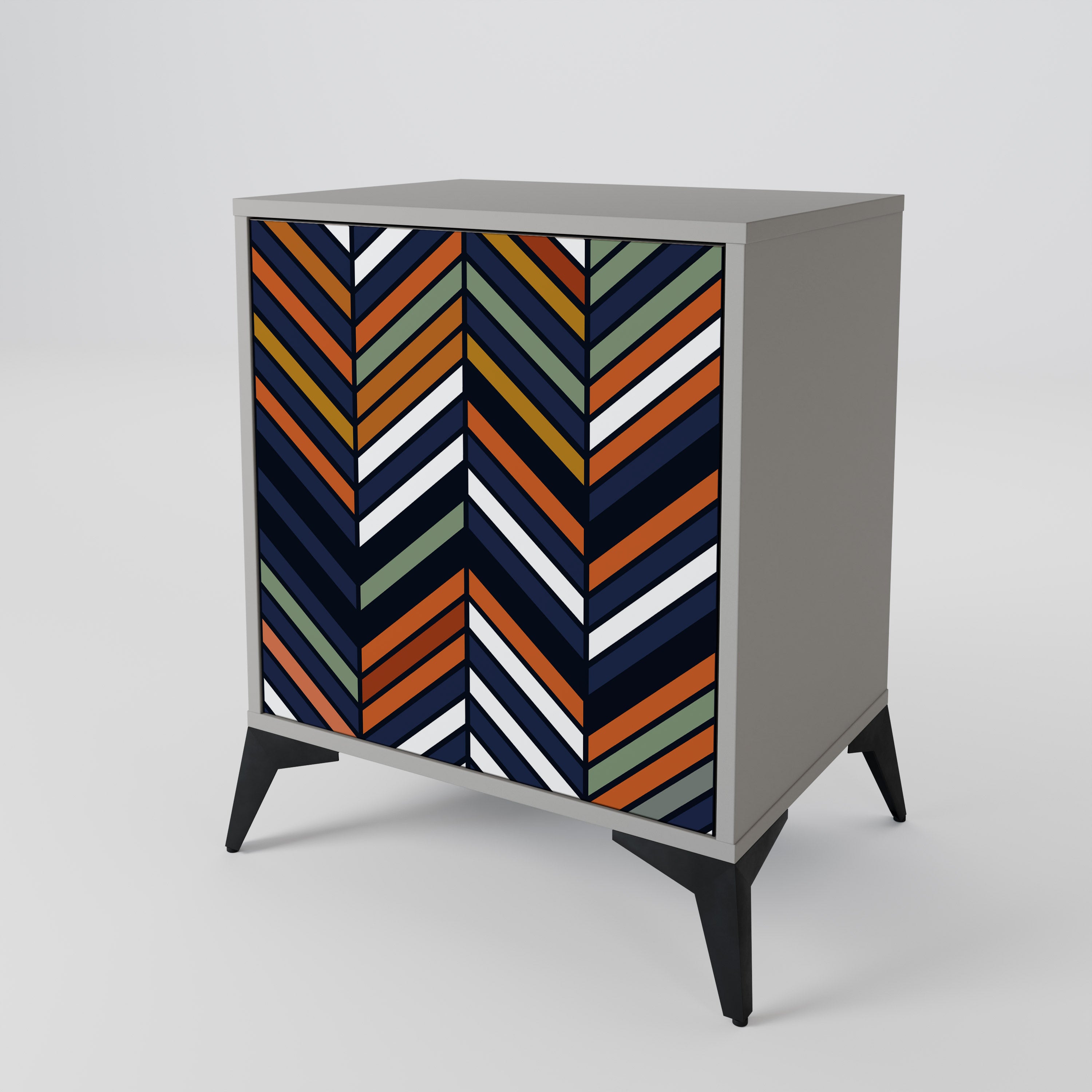 VIBRANT PATCHWORK Komoda 1-drzwiowa korpus Szary