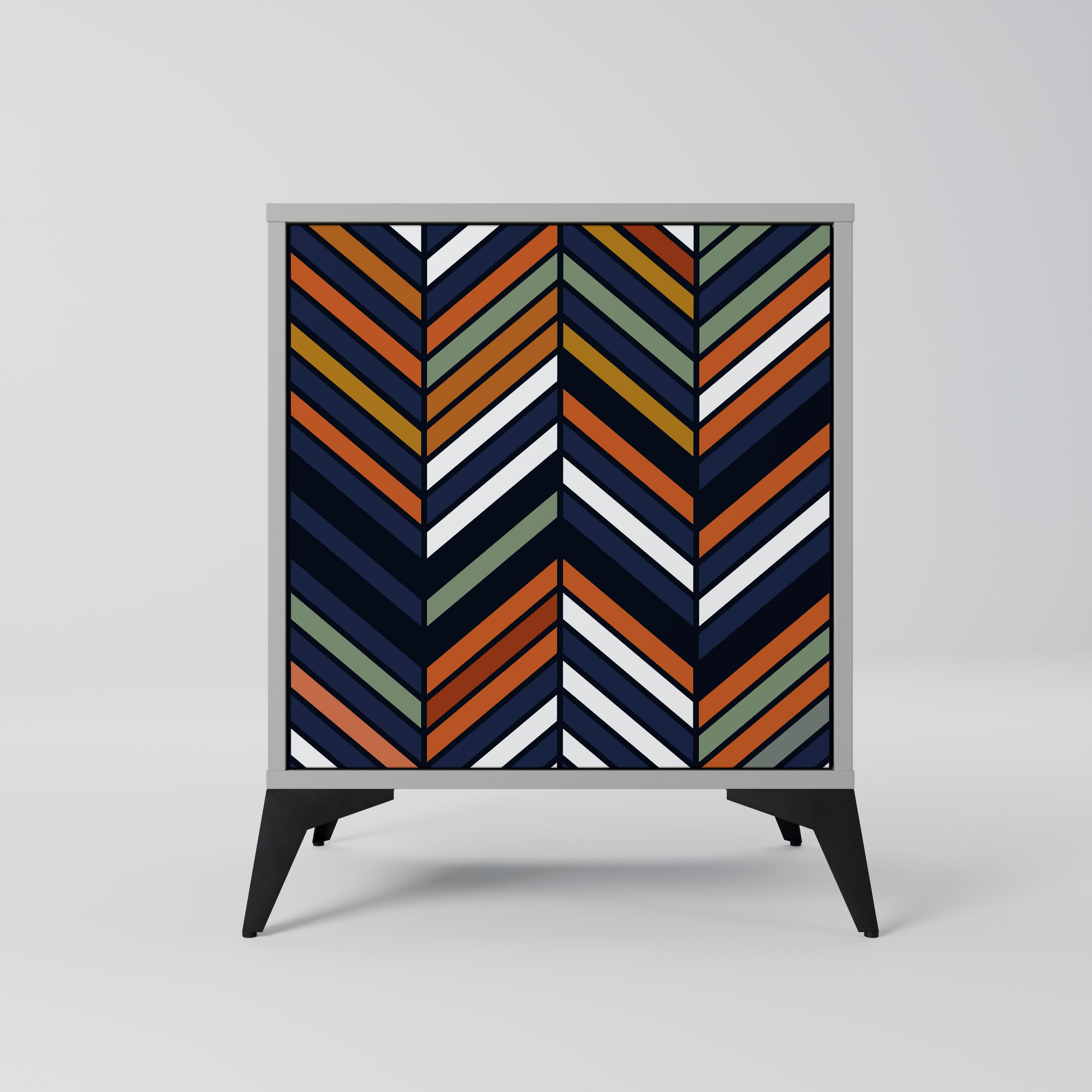 VIBRANT PATCHWORK Komoda 1-drzwiowa korpus Szary