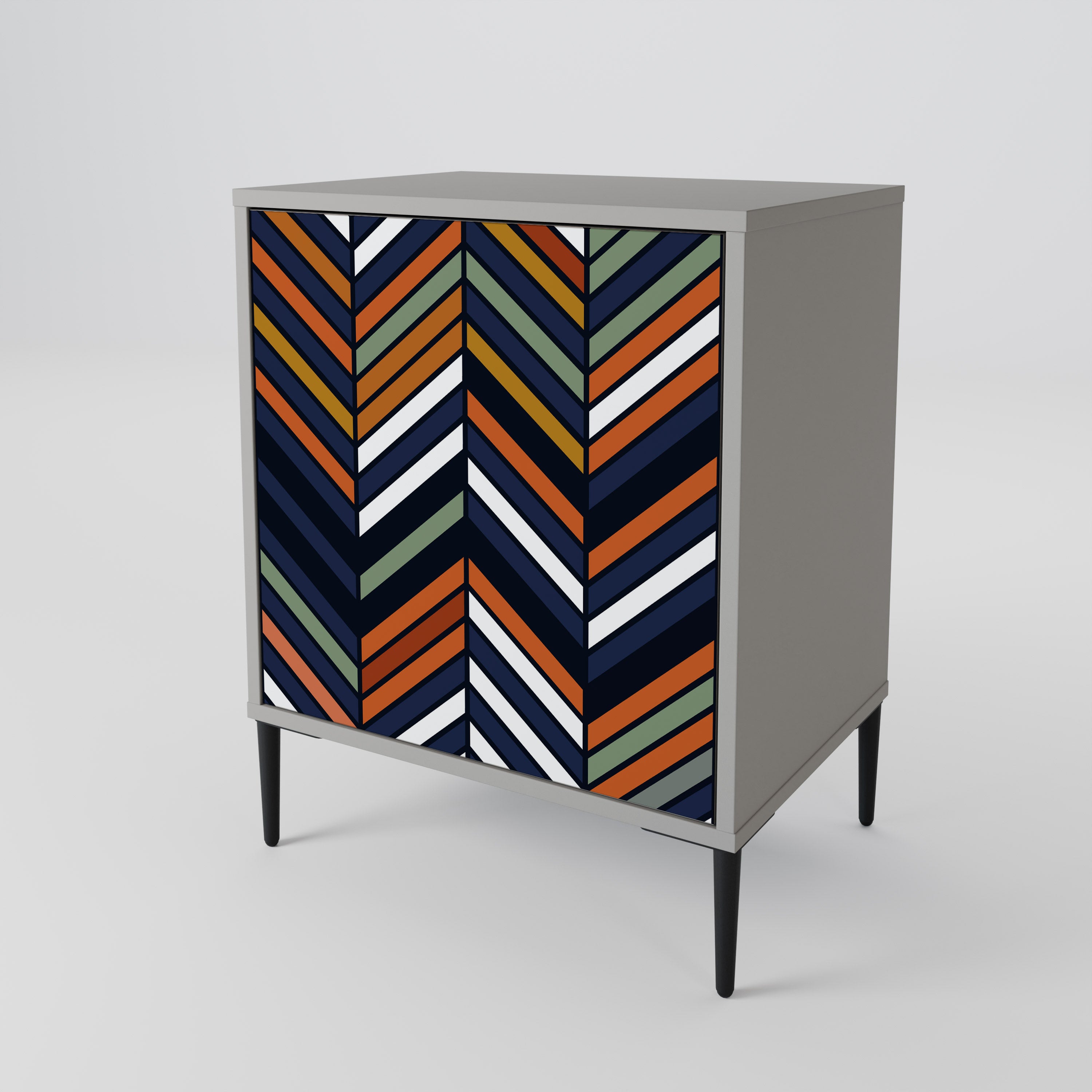 VIBRANT PATCHWORK Komoda 1-drzwiowa korpus Szary