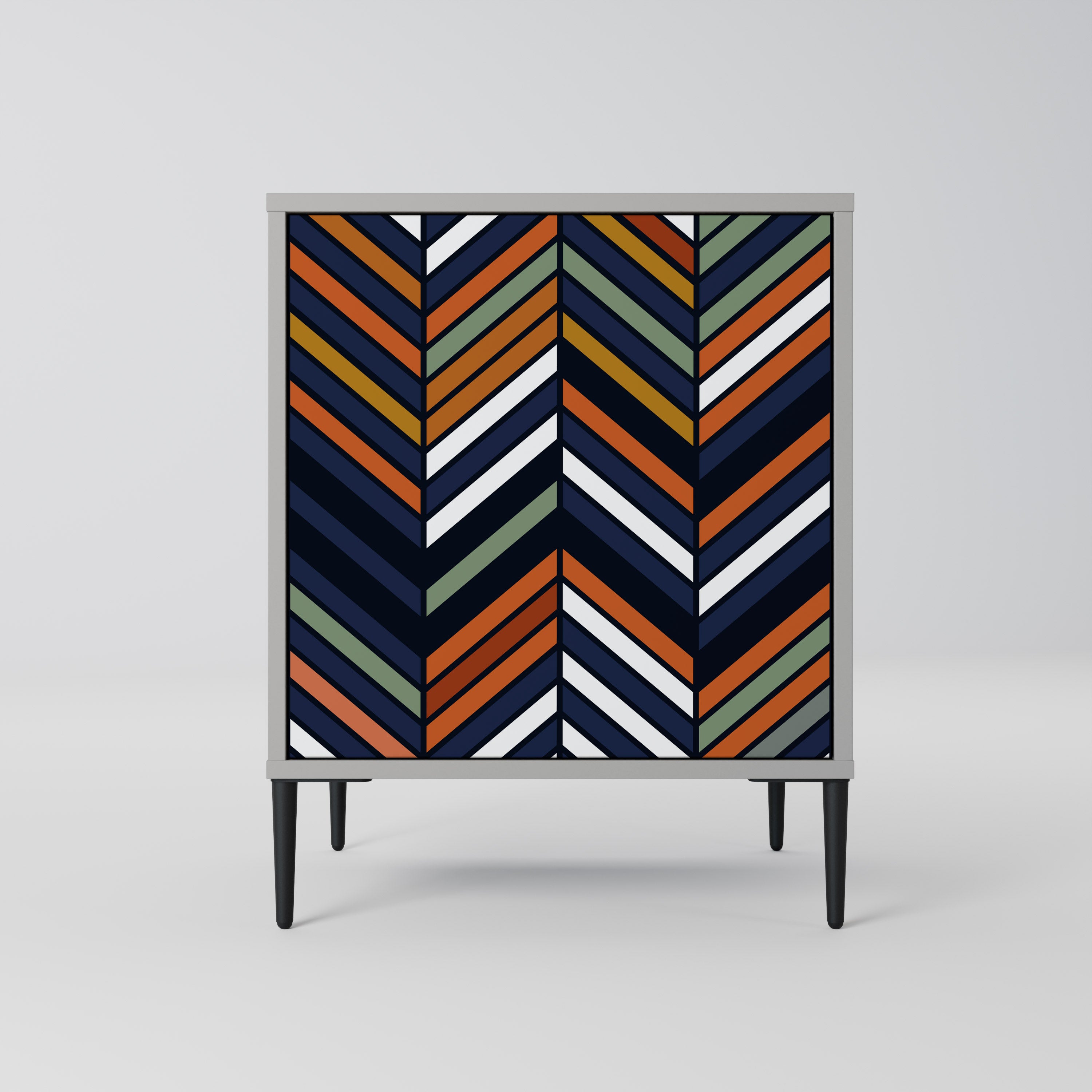 VIBRANT PATCHWORK Komoda 1-drzwiowa korpus Szary