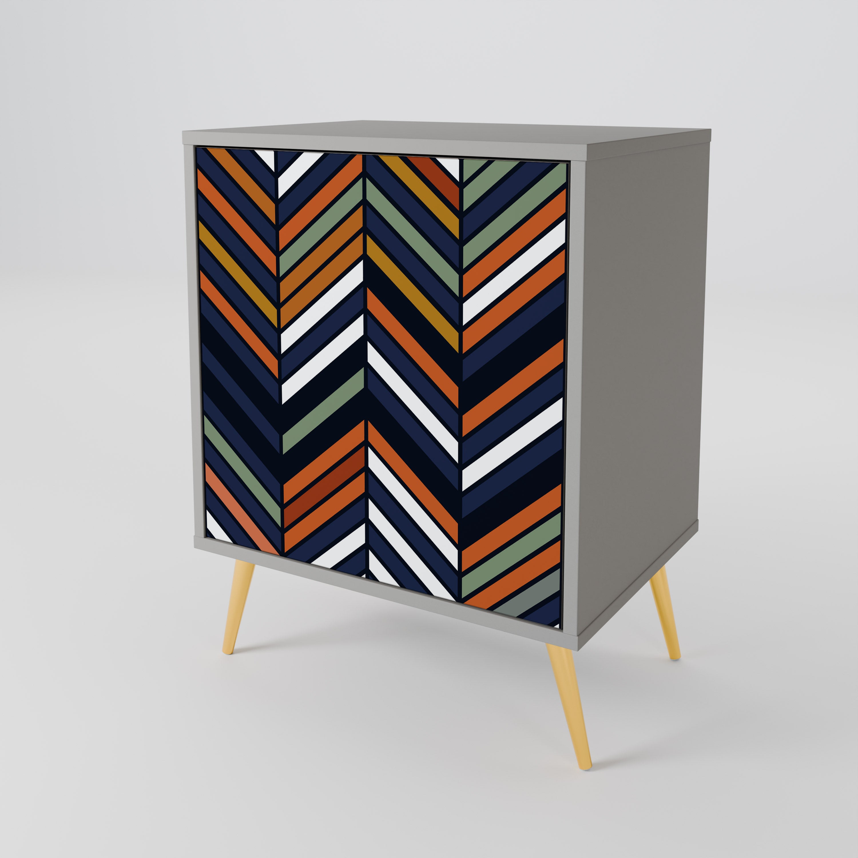 VIBRANT PATCHWORK Komoda 1-drzwiowa korpus Szary
