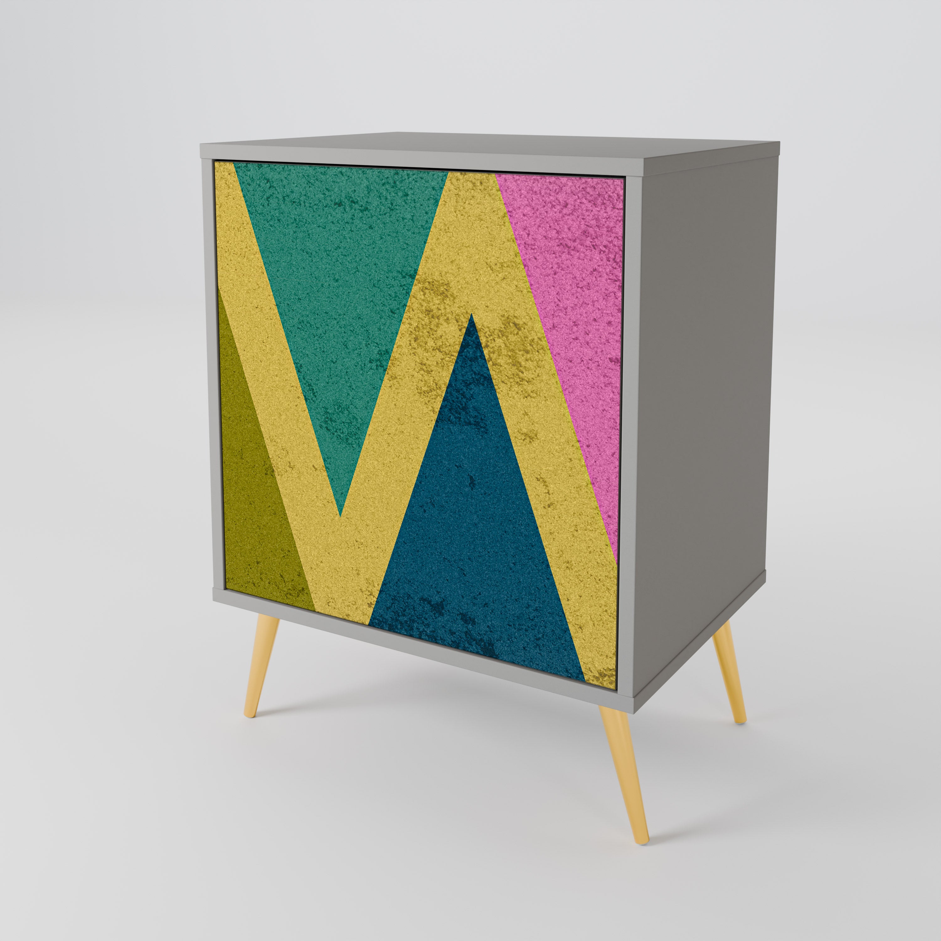COLORFUL TRIANGLES Komoda 1-drzwiowa korpus Szary
