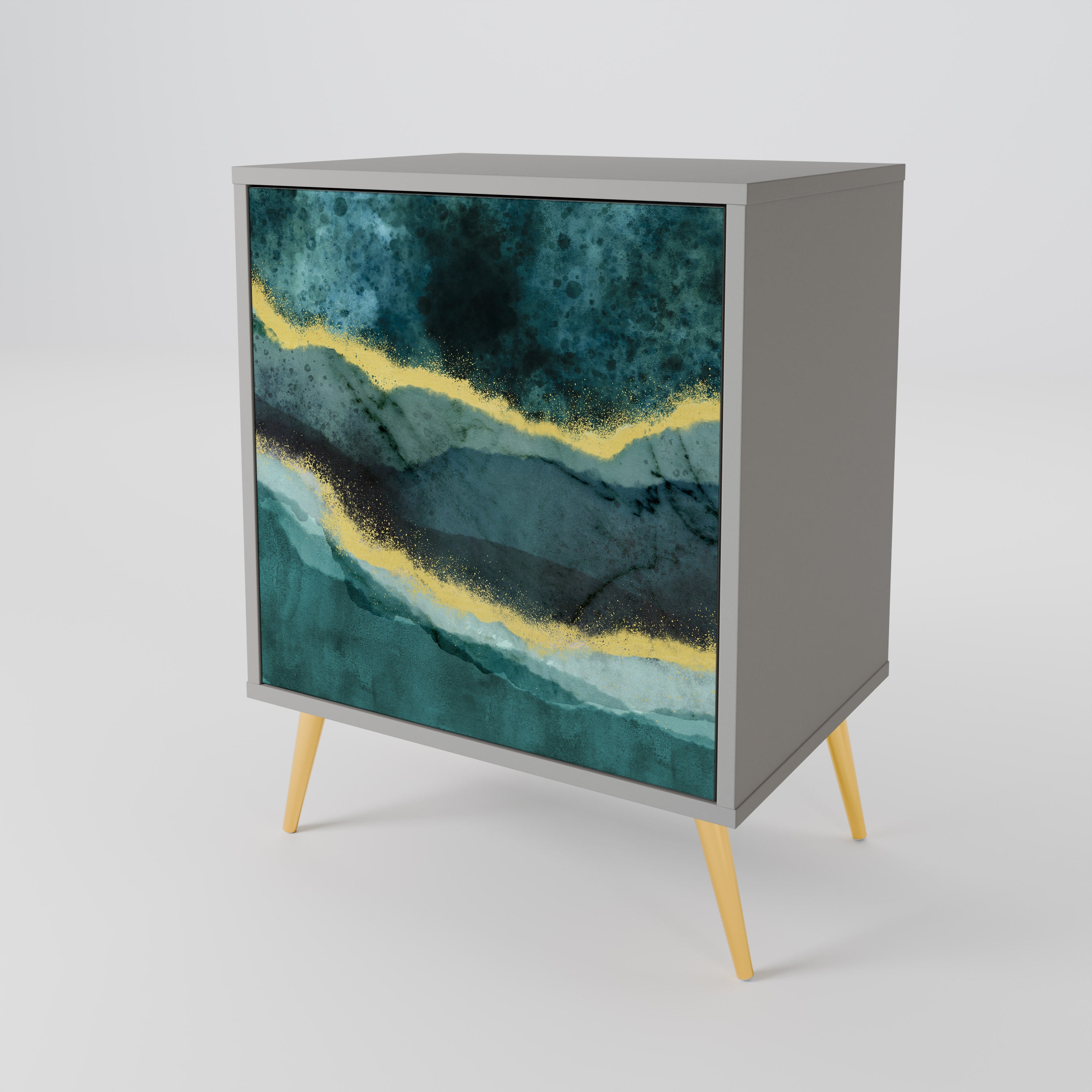 GOLDRUSH ODYSSEY Komoda 1-drzwiowa korpus Szary