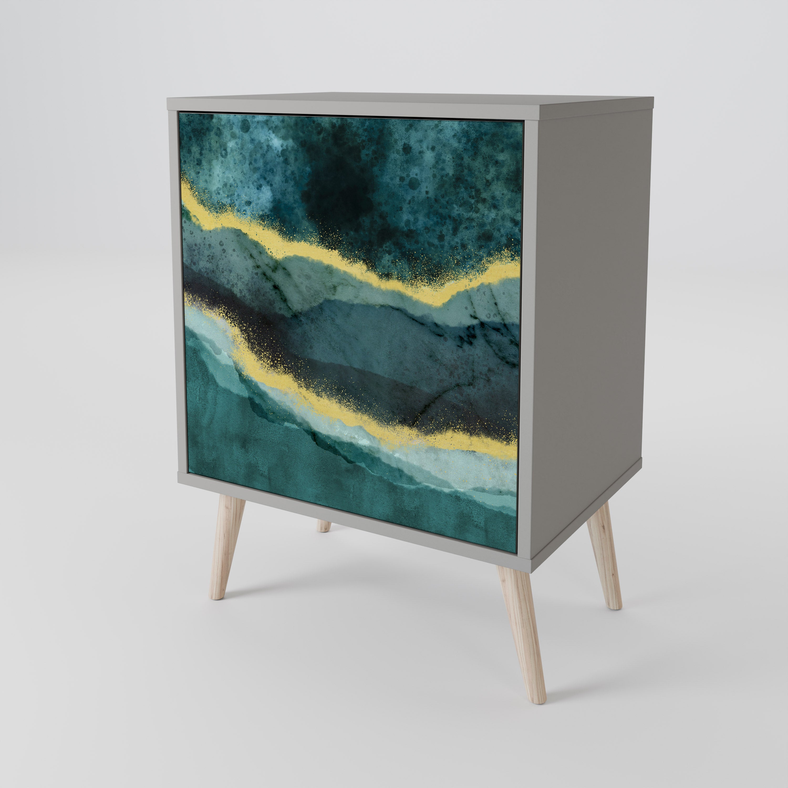 GOLDRUSH ODYSSEY Komoda 1-drzwiowa korpus Szary