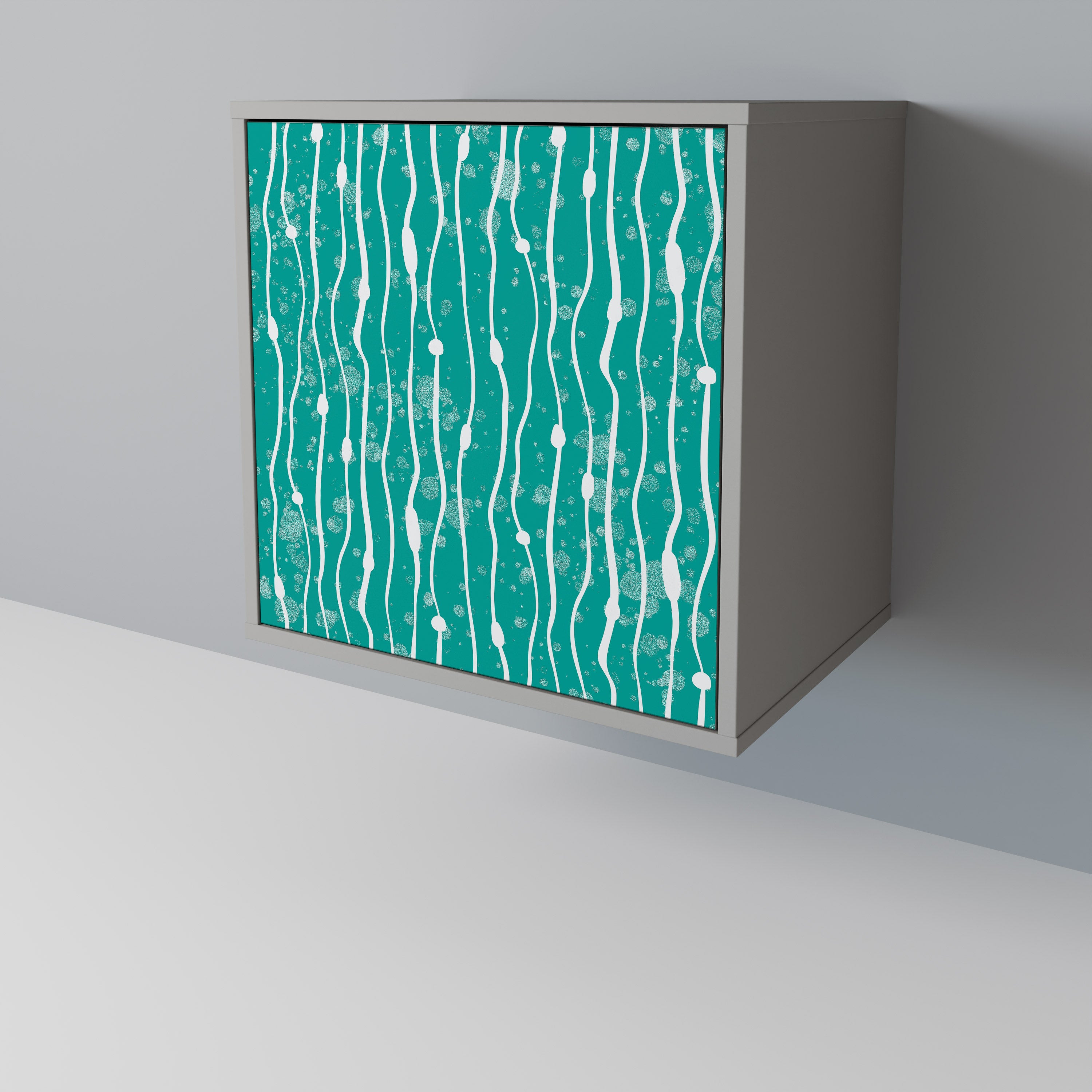TURQUOISE RAIN Komoda 1-drzwiowa korpus Szary