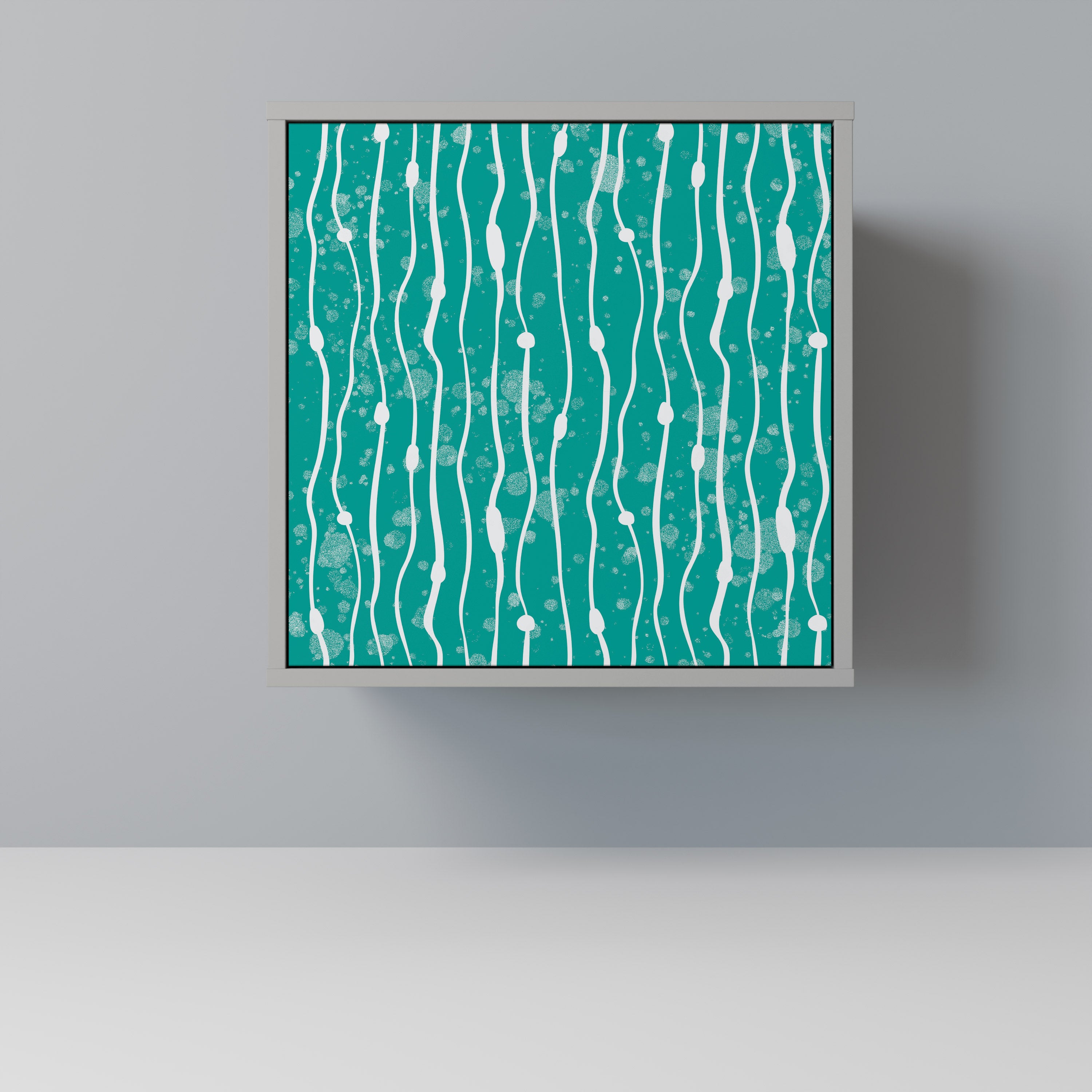 TURQUOISE RAIN Komoda 1-drzwiowa korpus Szary