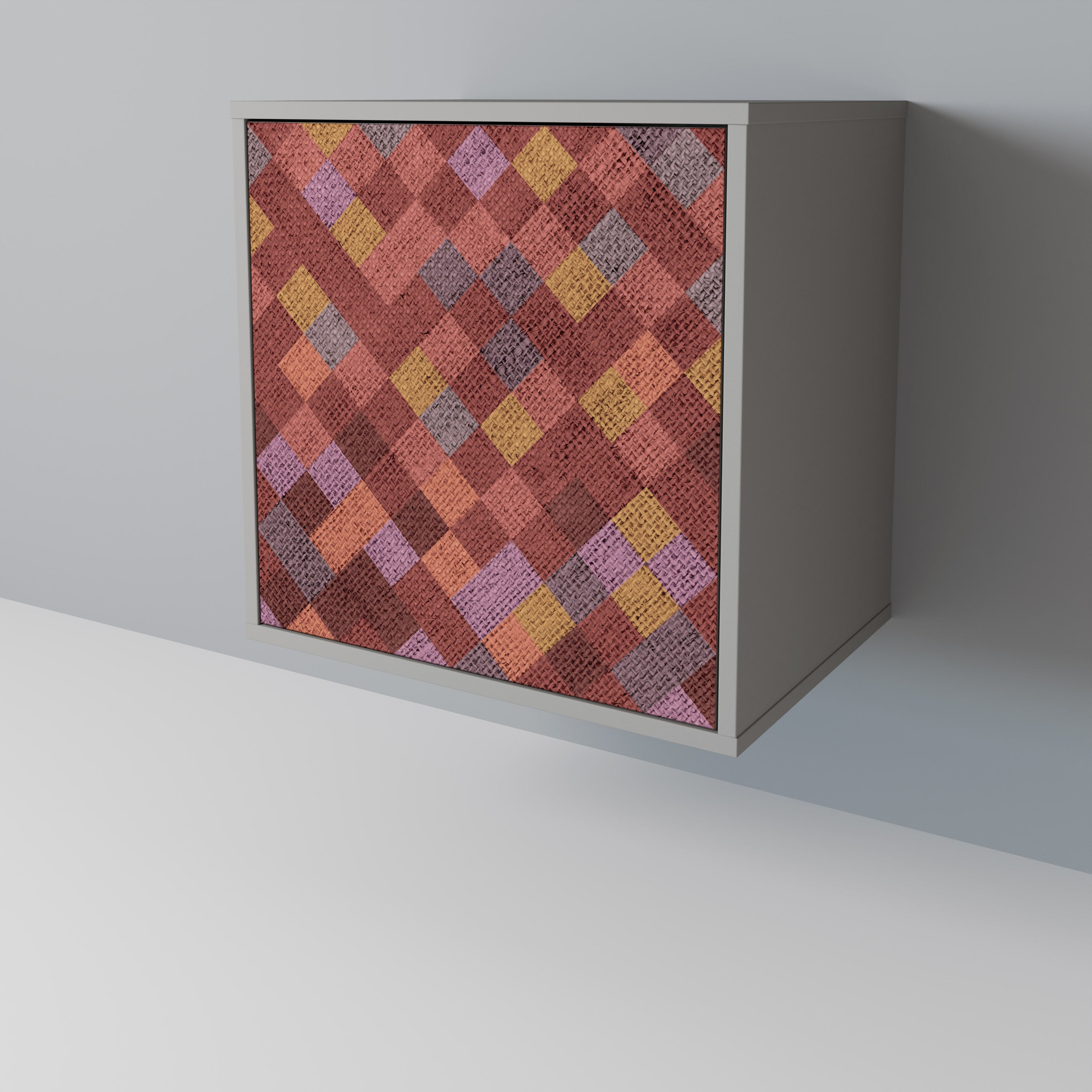 PAINTED SQUARES Komoda 1-drzwiowa korpus Szary