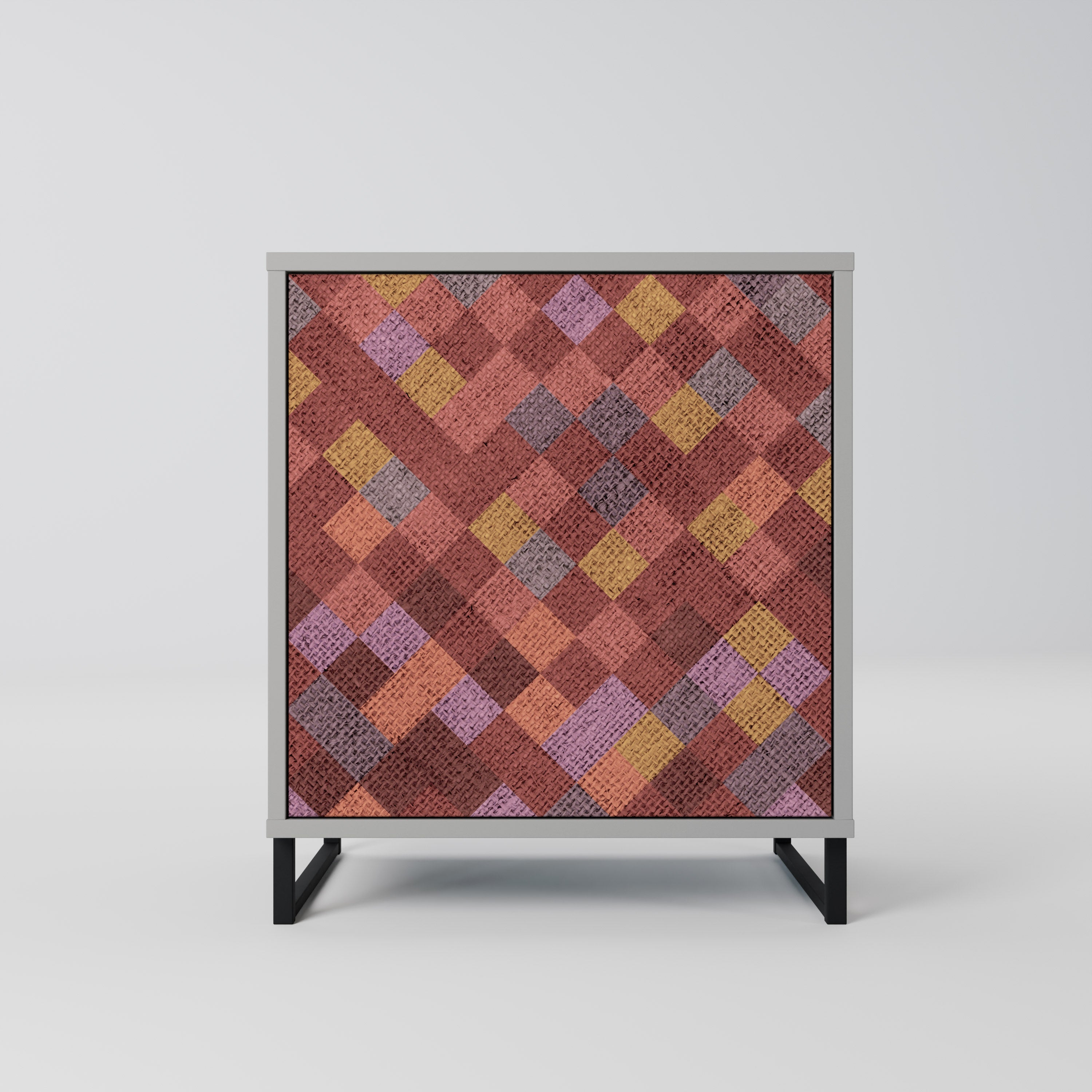 PAINTED SQUARES Komoda 1-drzwiowa korpus Szary