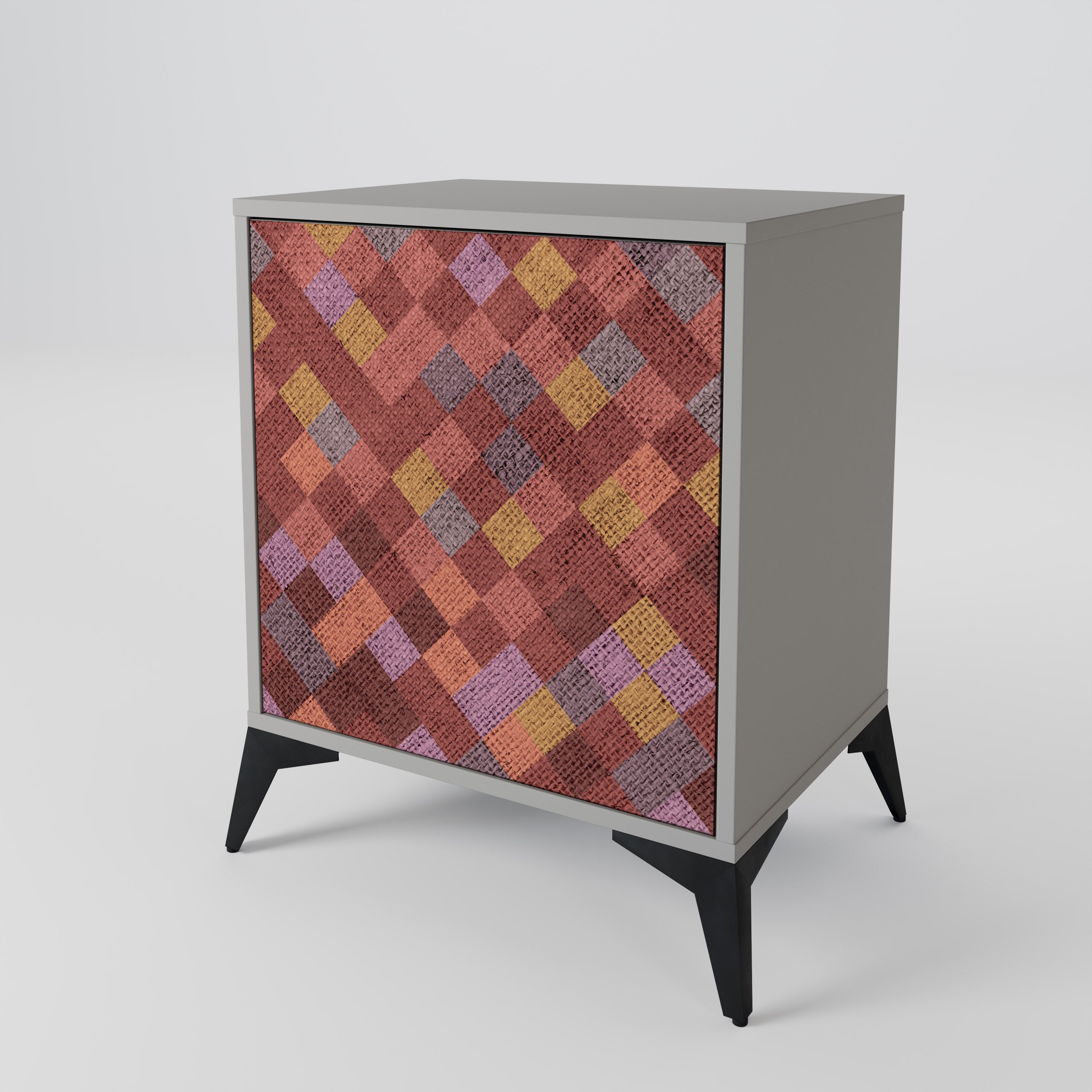 PAINTED SQUARES Komoda 1-drzwiowa korpus Szary