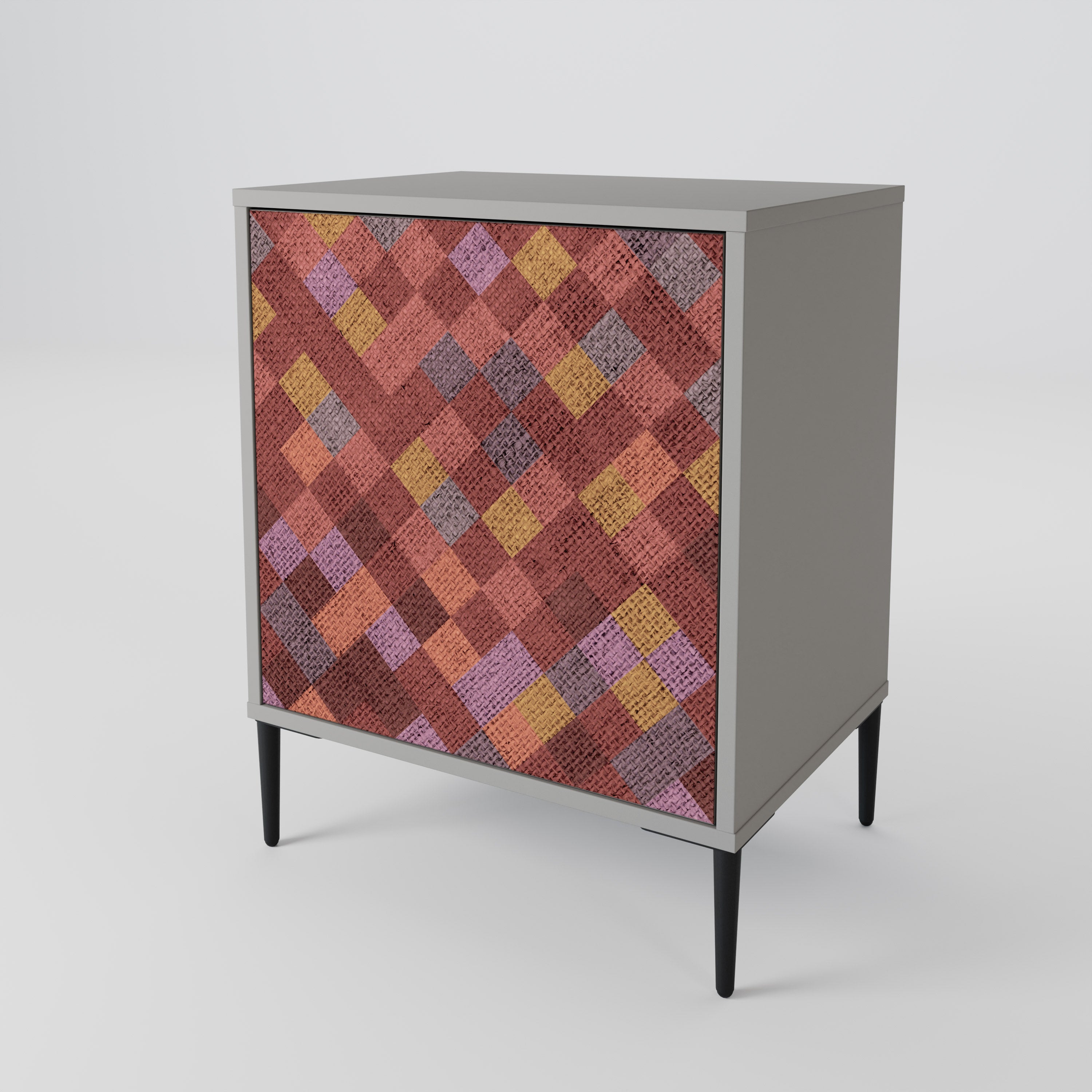 PAINTED SQUARES Komoda 1-drzwiowa korpus Szary