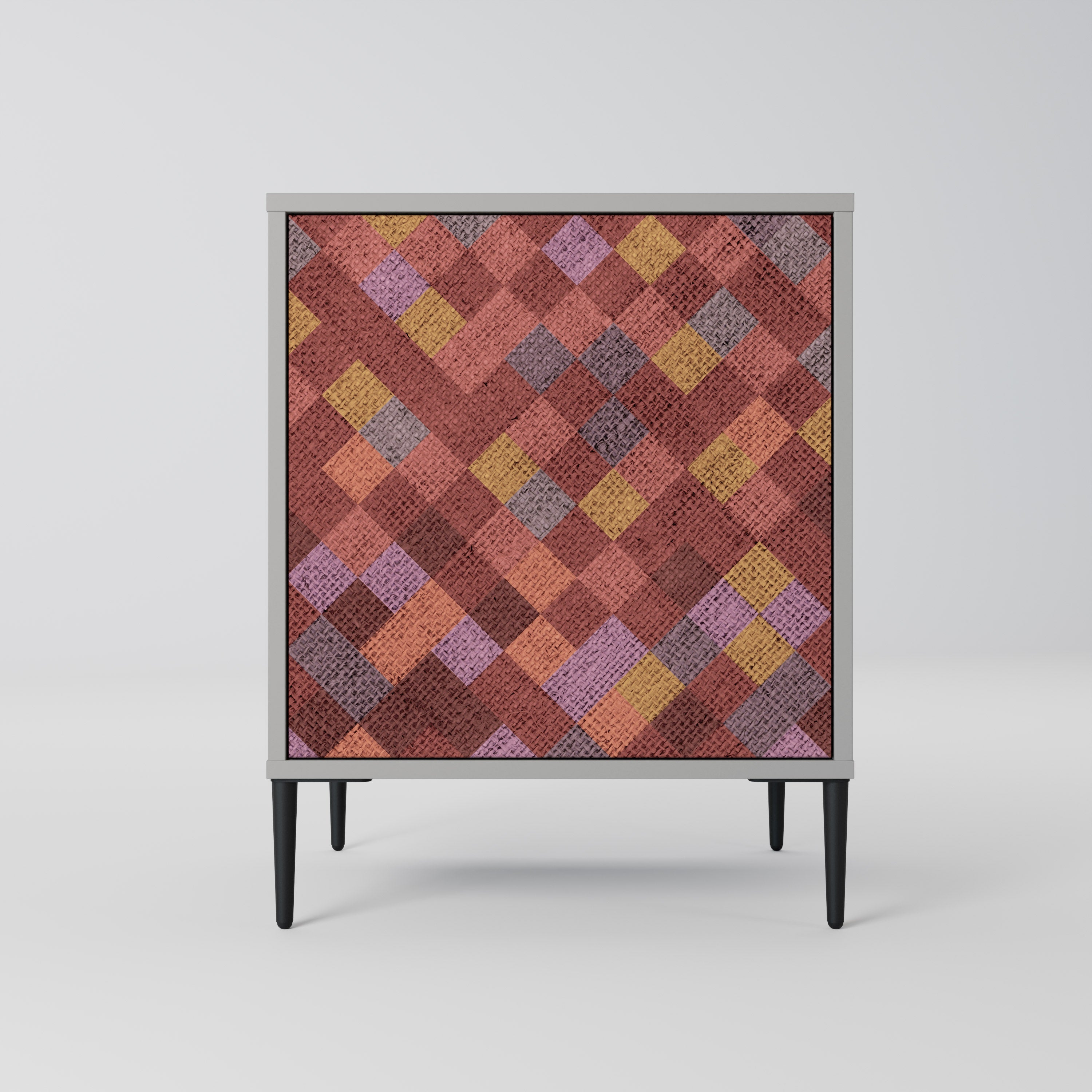 PAINTED SQUARES Komoda 1-drzwiowa korpus Szary