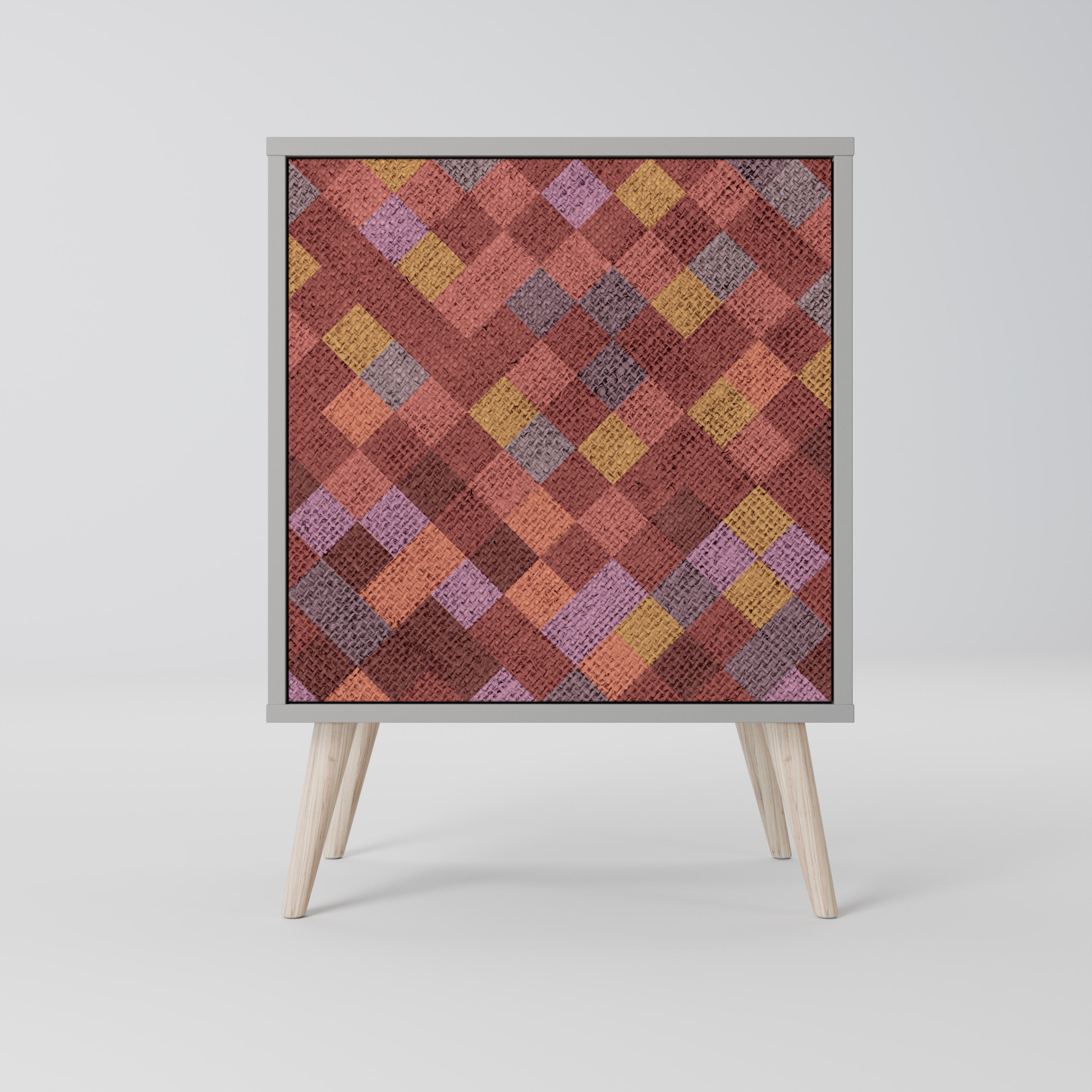 PAINTED SQUARES Komoda 1-drzwiowa korpus Szary