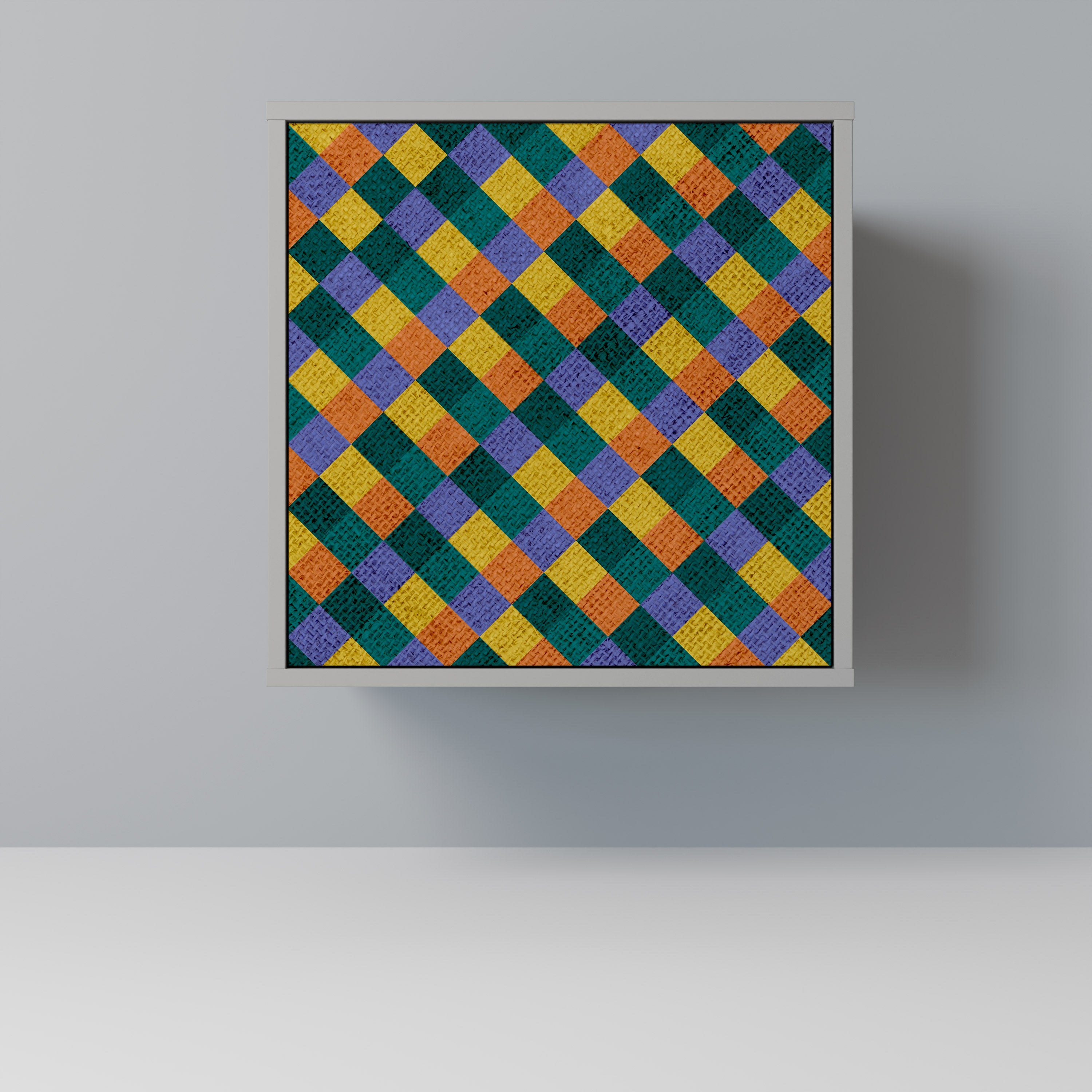 PAINTED SQUARES MIX Komoda 1-drzwiowa korpus Szary