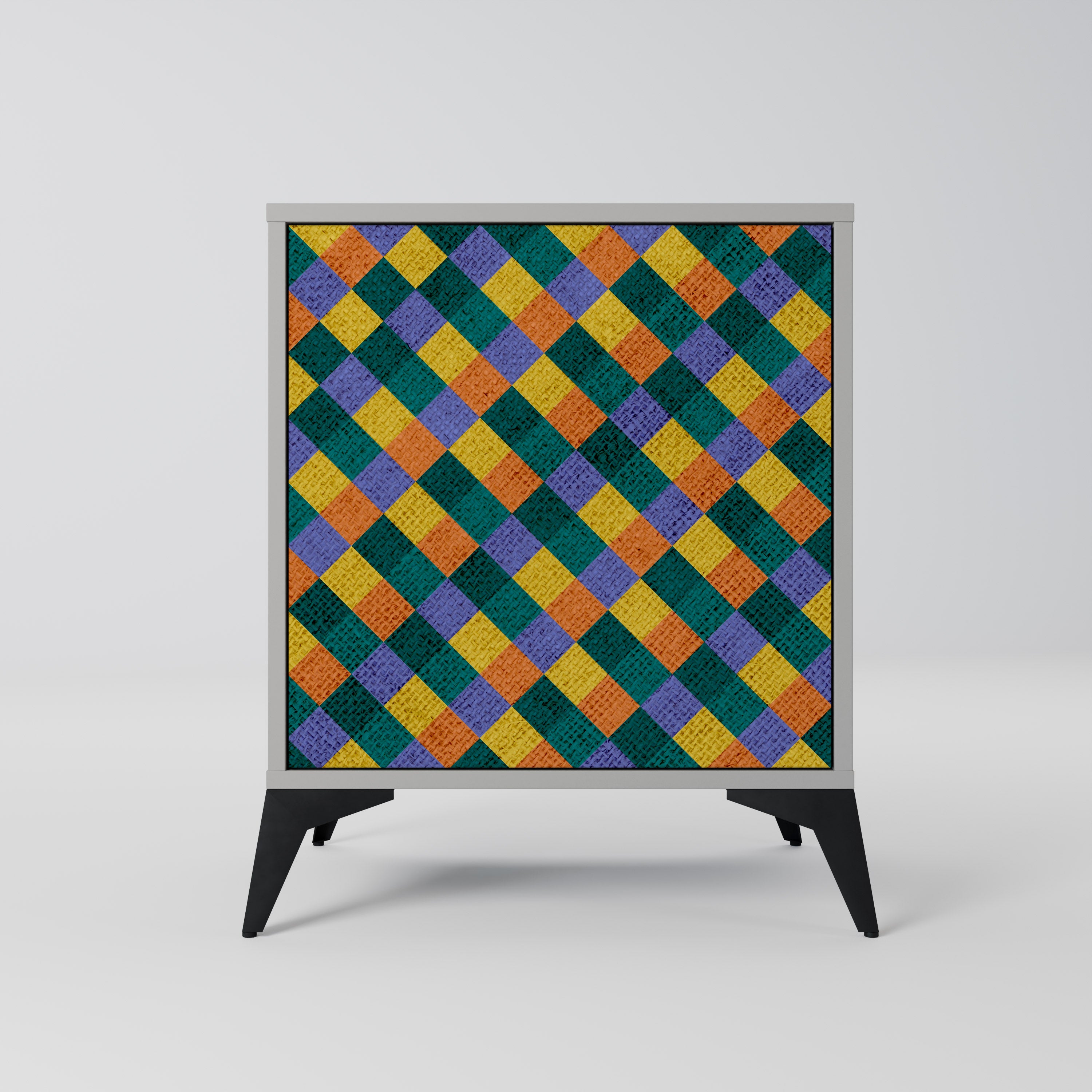 PAINTED SQUARES MIX Komoda 1-drzwiowa korpus Szary