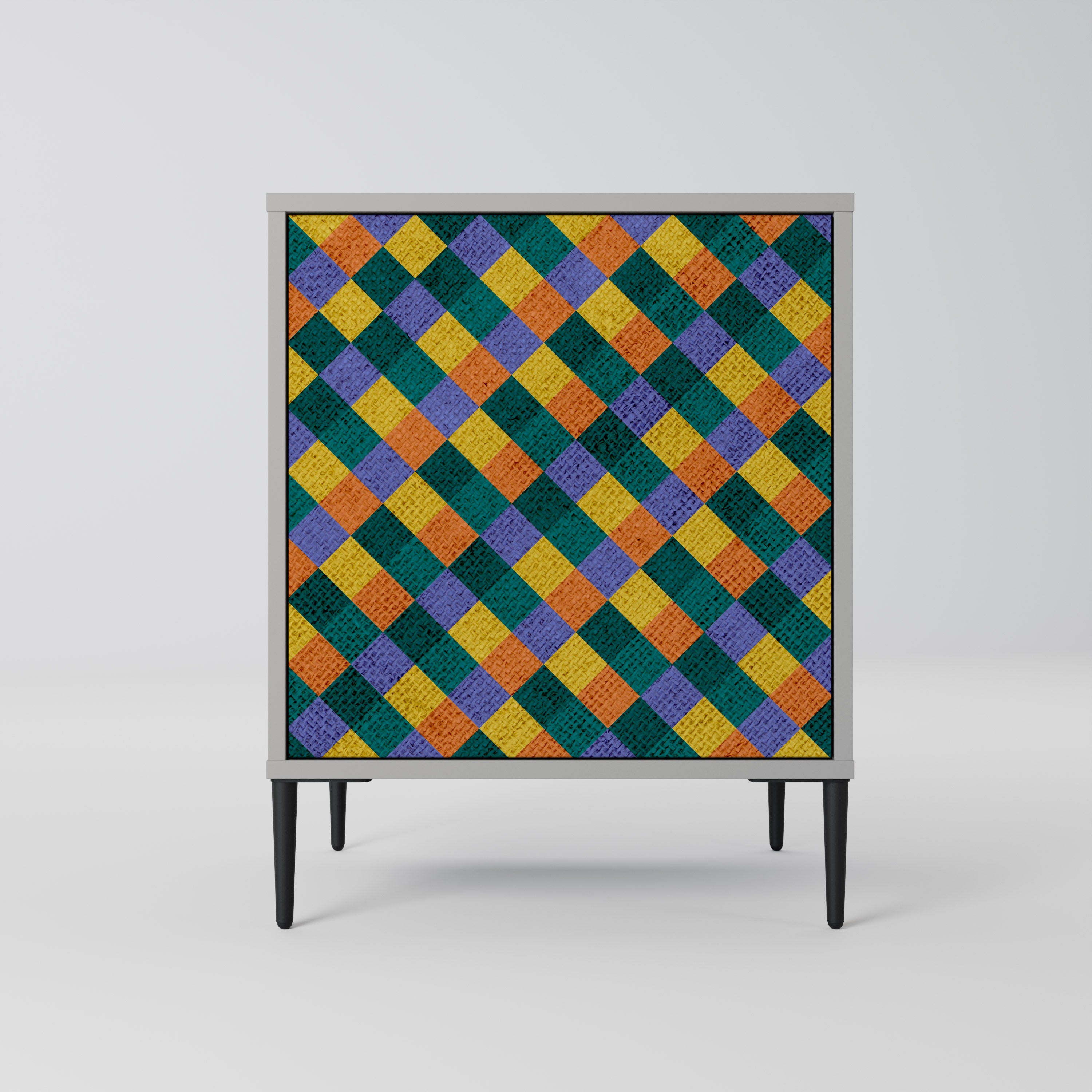 PAINTED SQUARES MIX Komoda 1-drzwiowa korpus Szary