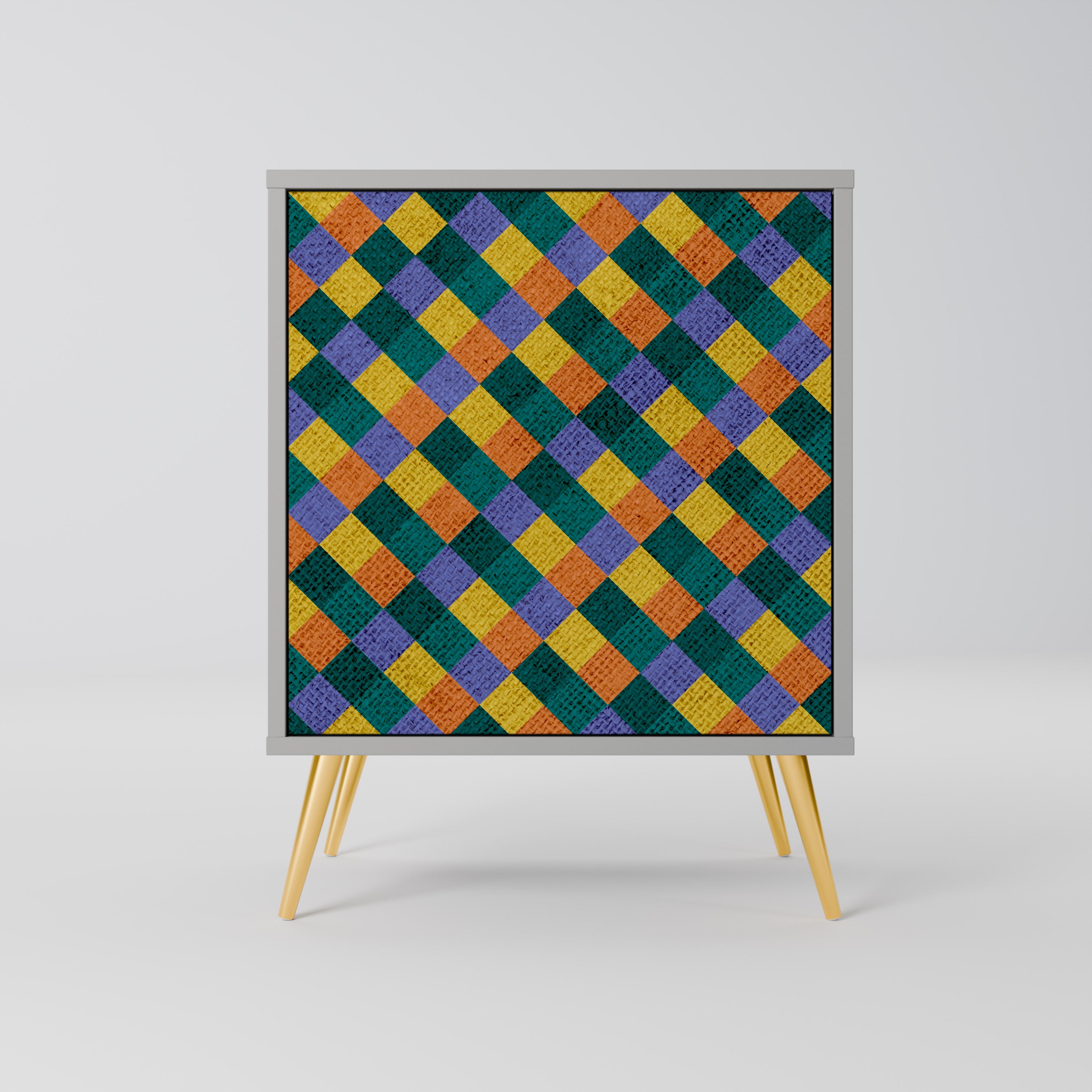 PAINTED SQUARES MIX Komoda 1-drzwiowa korpus Szary