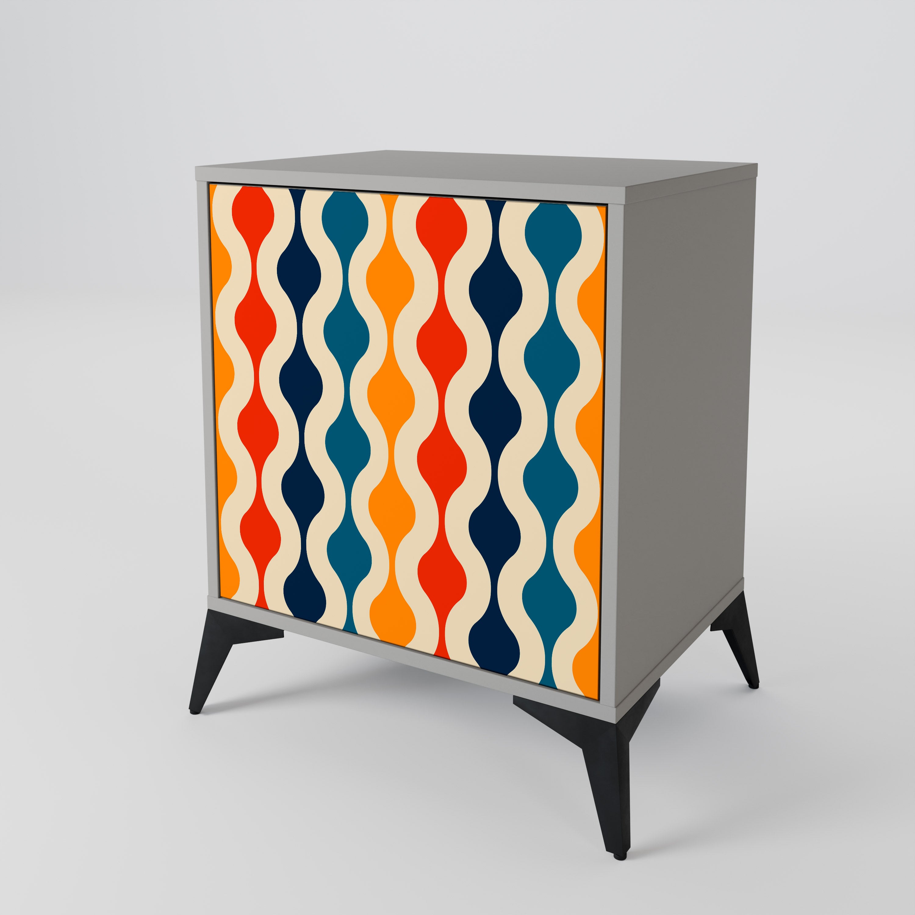 COLORFUL NOSTALGIA Komoda 1-drzwiowa korpus Szary