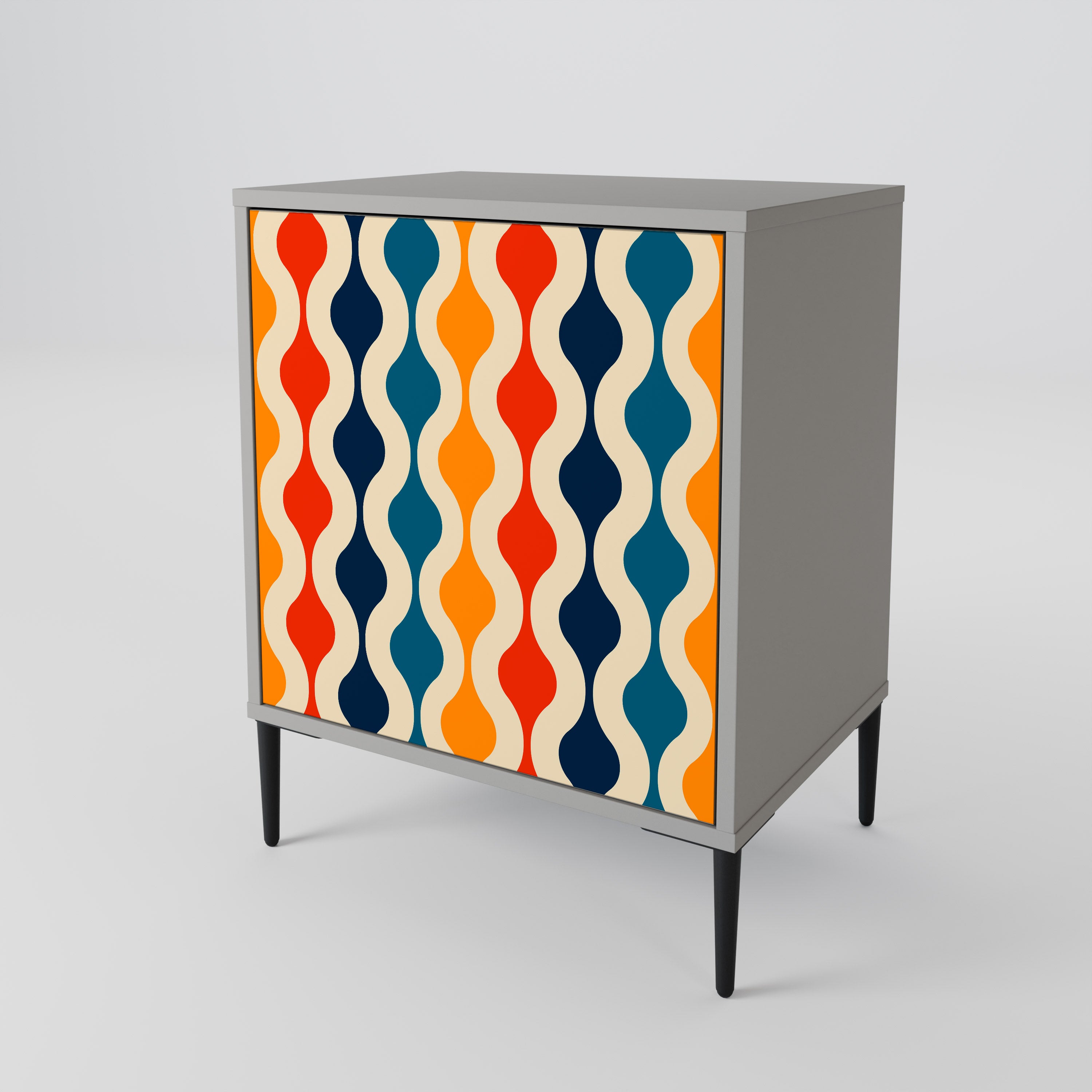 COLORFUL NOSTALGIA Komoda 1-drzwiowa korpus Szary