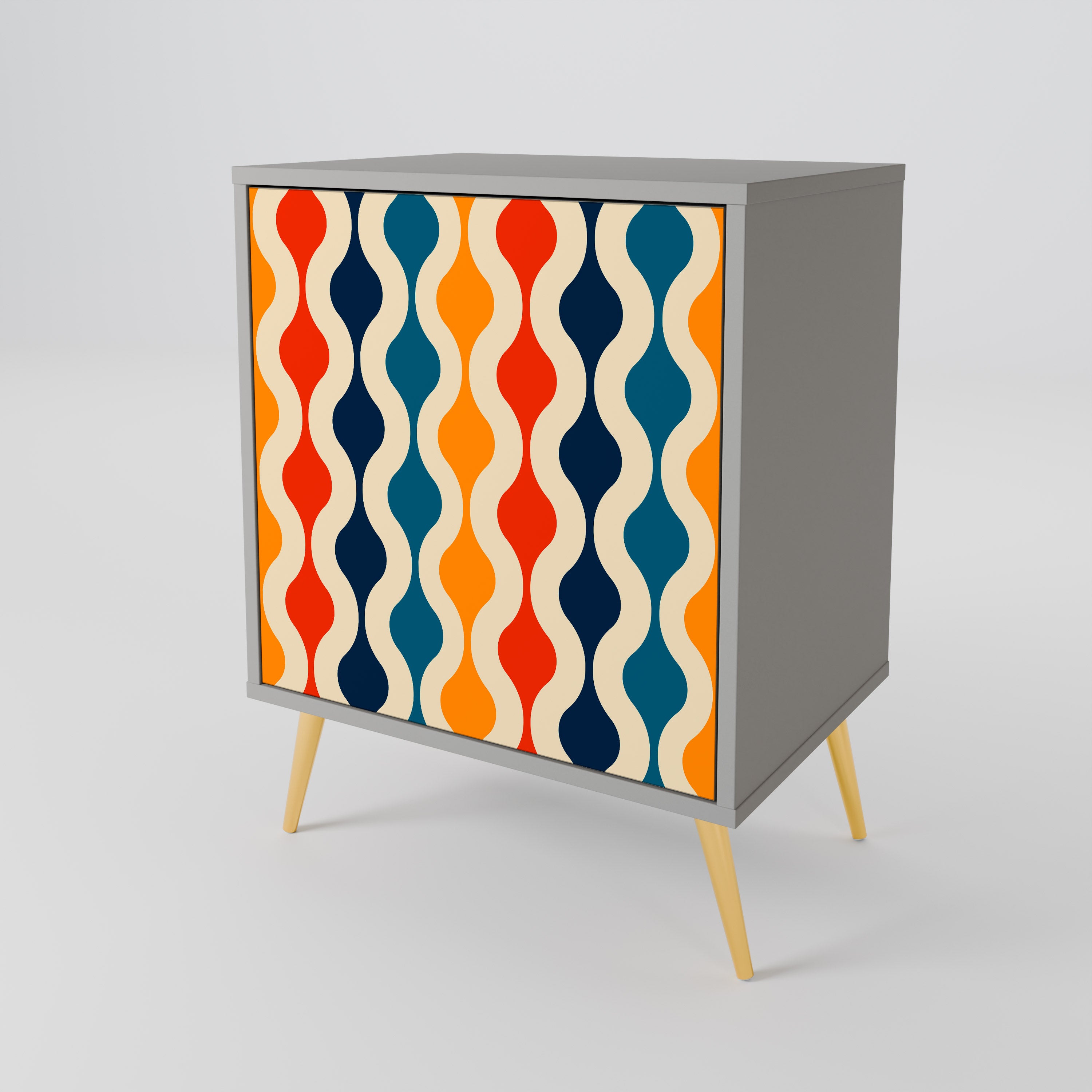 COLORFUL NOSTALGIA Komoda 1-drzwiowa korpus Szary