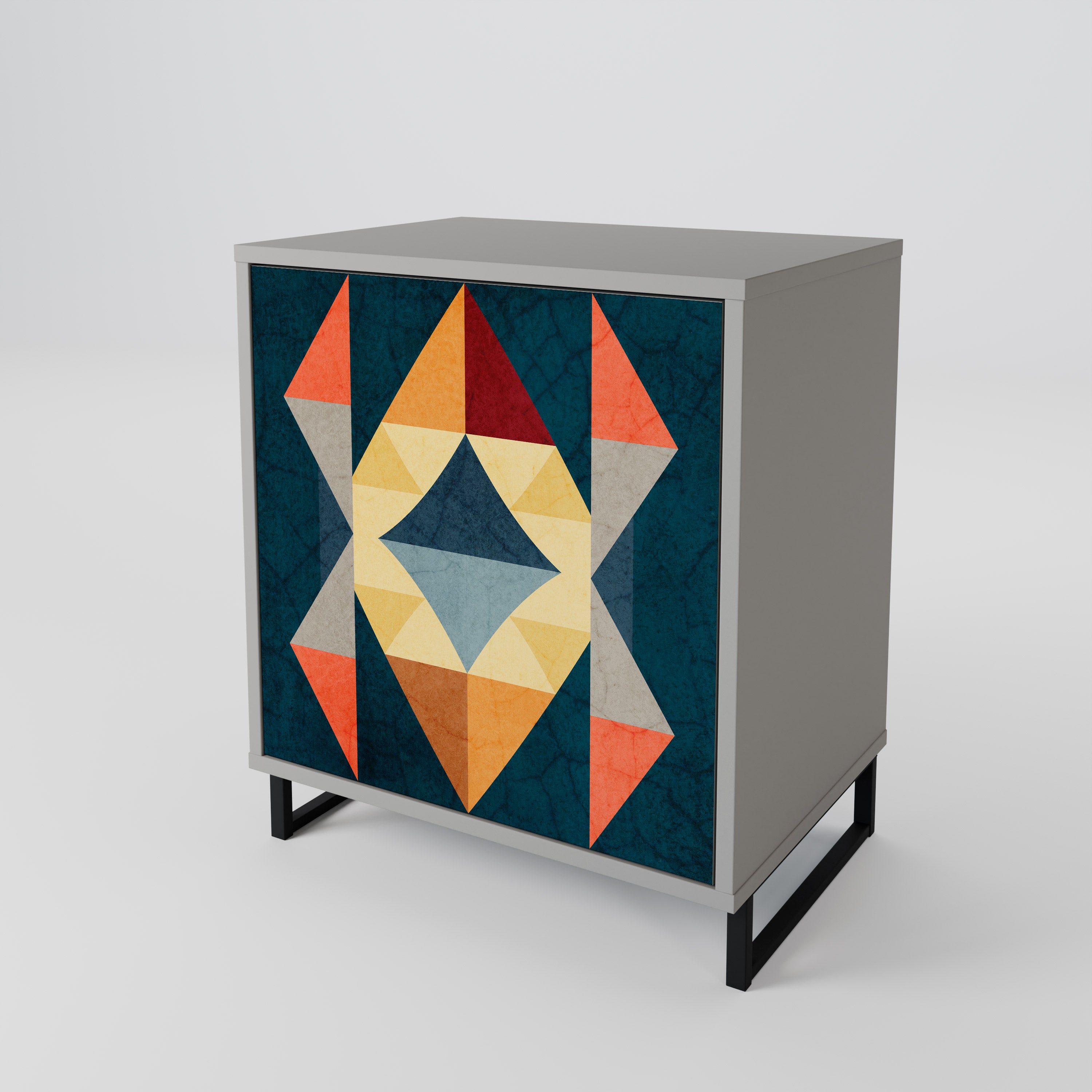 CRACKED ILLUSION Komoda 1-drzwiowa korpus Szary