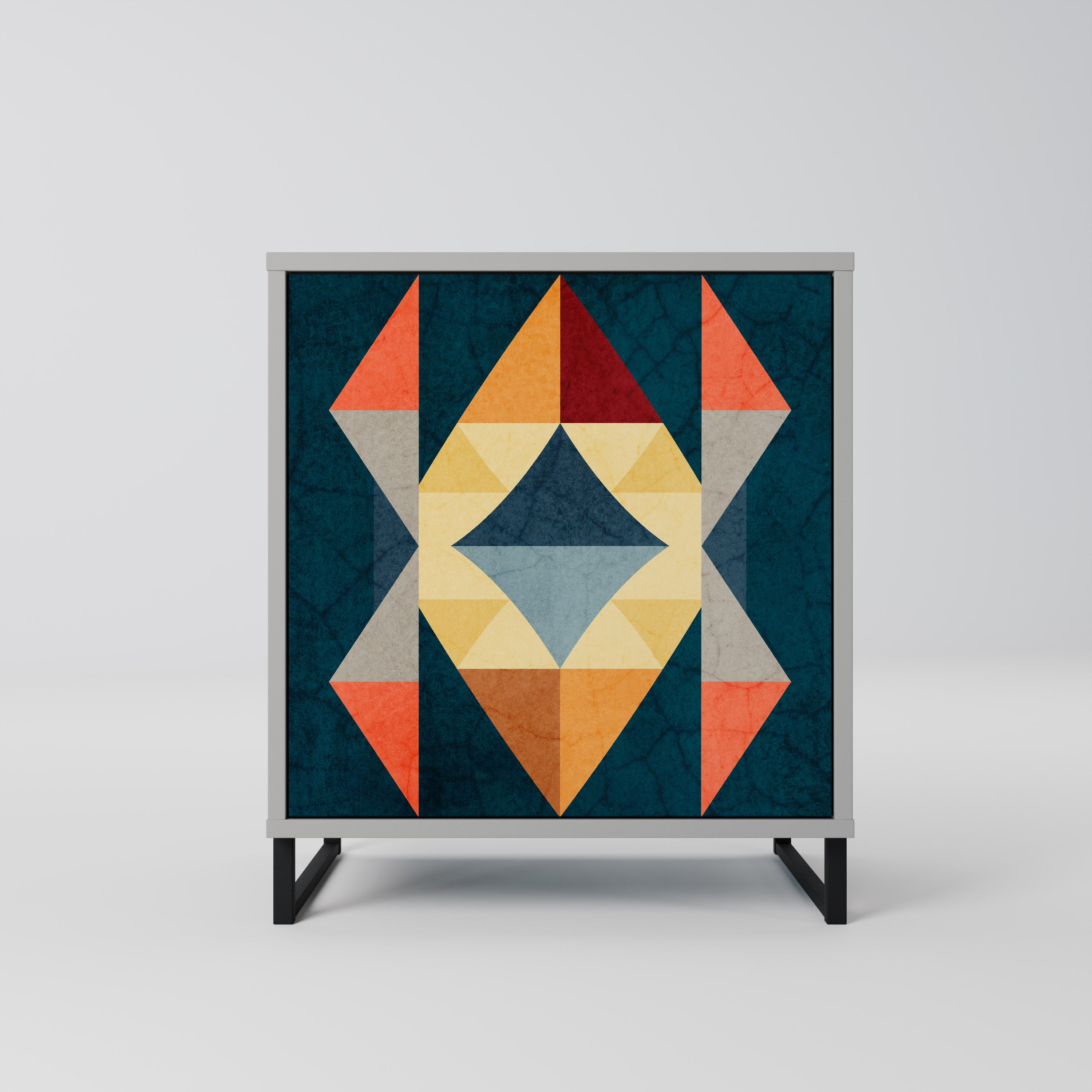 CRACKED ILLUSION Komoda 1-drzwiowa korpus Szary