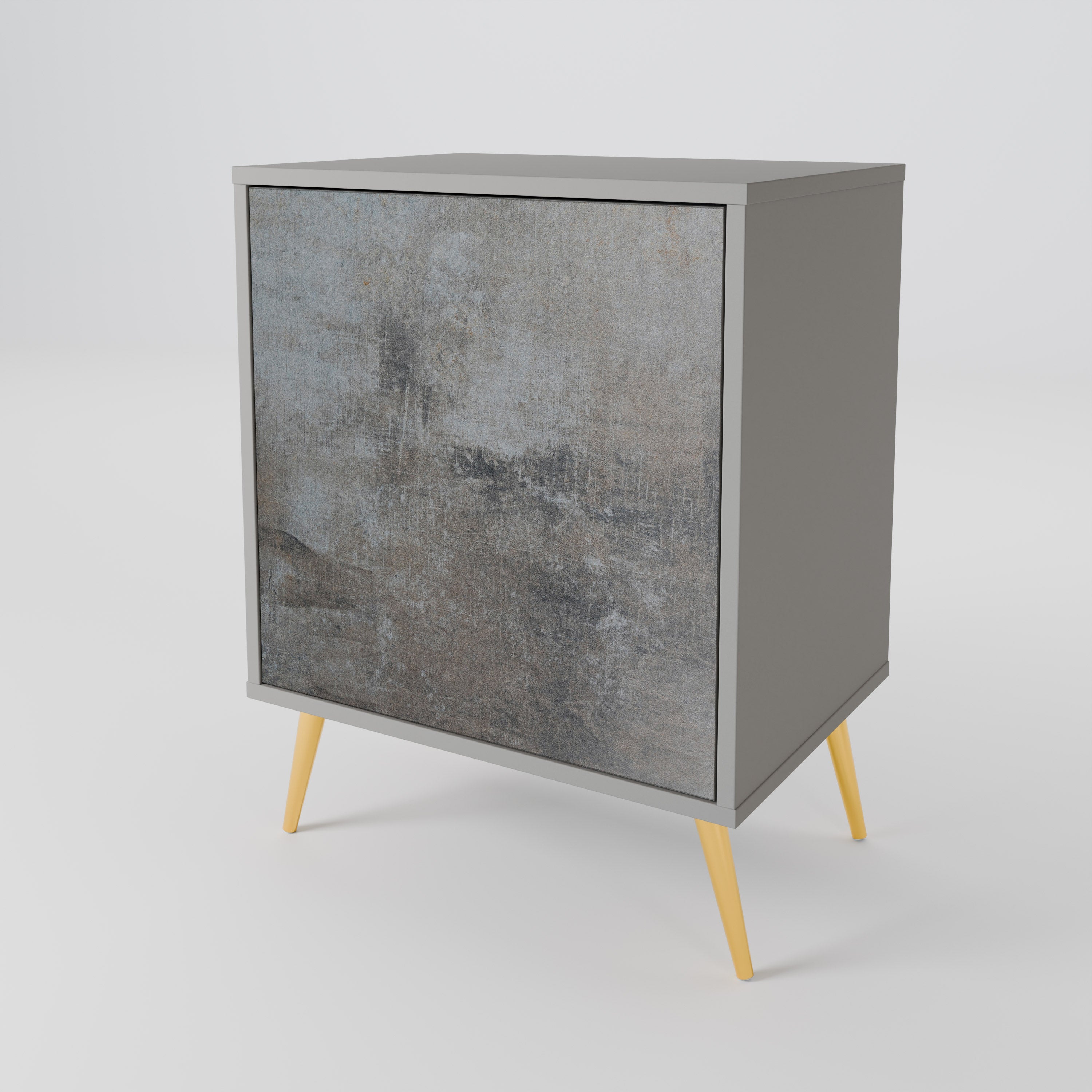 CONCRETE WALL Komoda 1-drzwiowa korpus Szary