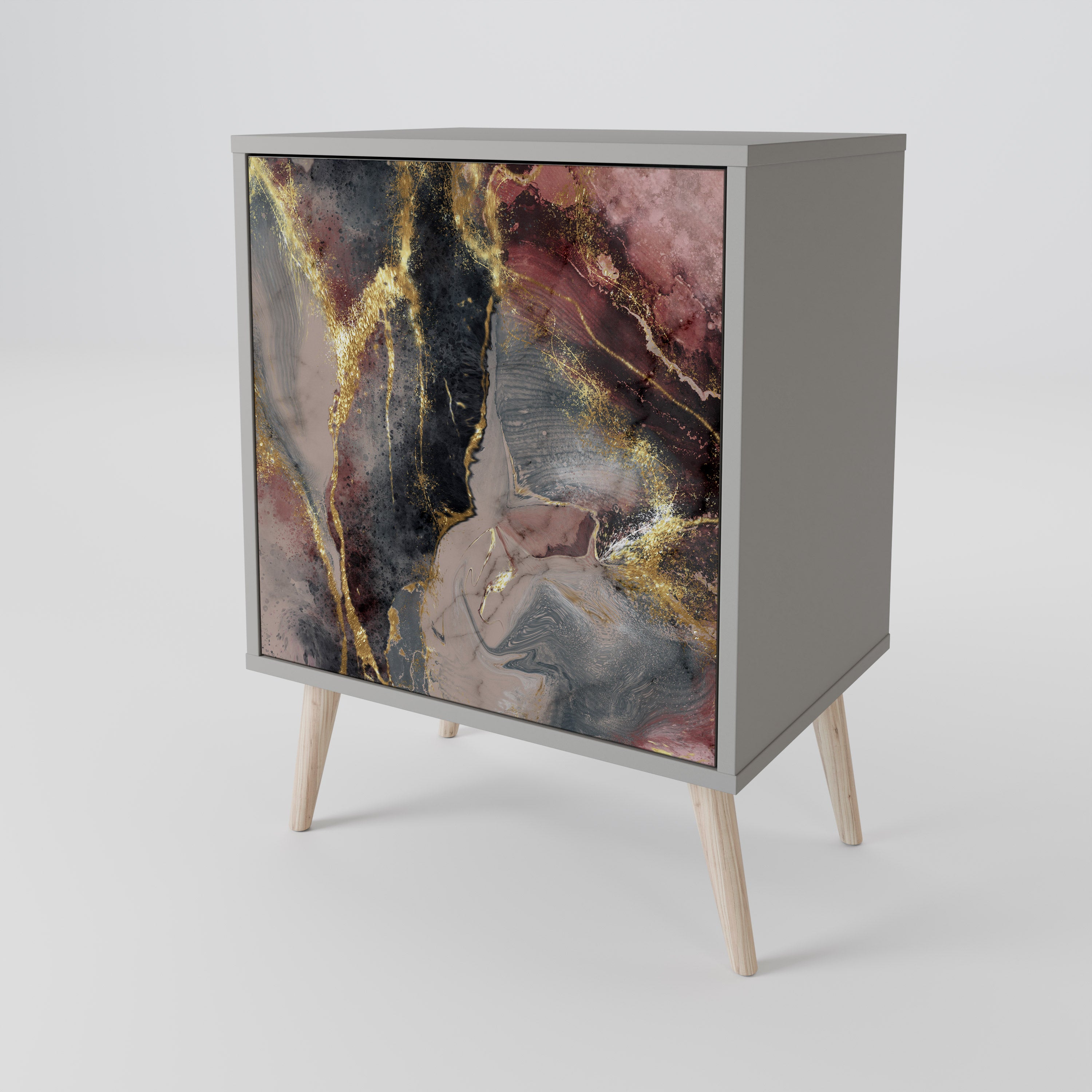 GOLDEN TIDES Komoda 1-drzwiowa korpus Szary